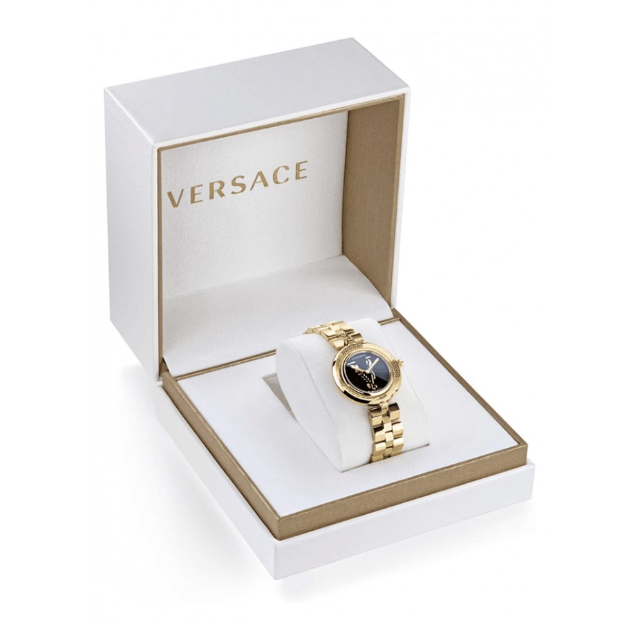 Đồng Hồ Nữ Versace Virtus Infinity Vez400521 Black Dial Gold Màu Vàng