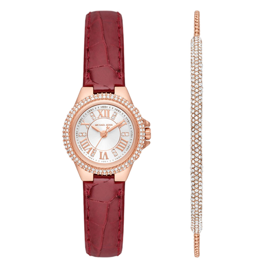 Đồng Hồ Nữ Michael Kors mk Camille MK1069SET Màu Đỏ/ Vàng Hồng