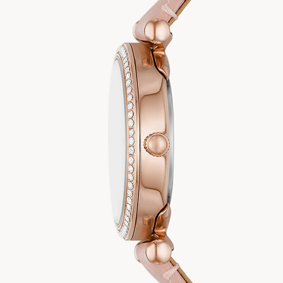 Đồng Hồ Nữ Fossil Carlie ES5268 Màu Trắng Xà Cừ/ Vàng Hồng