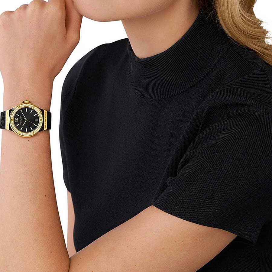 Đồng Hồ Nữ Michael Kors Lennox MK7281 Màu Đen Vàng