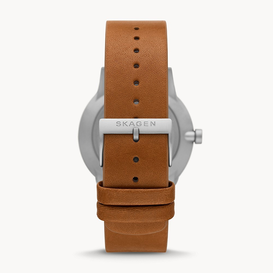 Đồng Hồ Nam Skagen Henriksen Solar-Powered Leather Watch SKW6739 Màu Nâu