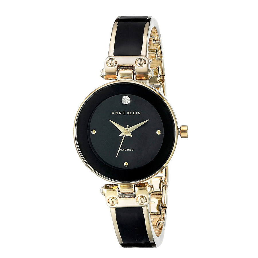 Đồng Hồ Nữ Anne Klein 1980BKGB Kiềng Lắc Màu Đen Vàng