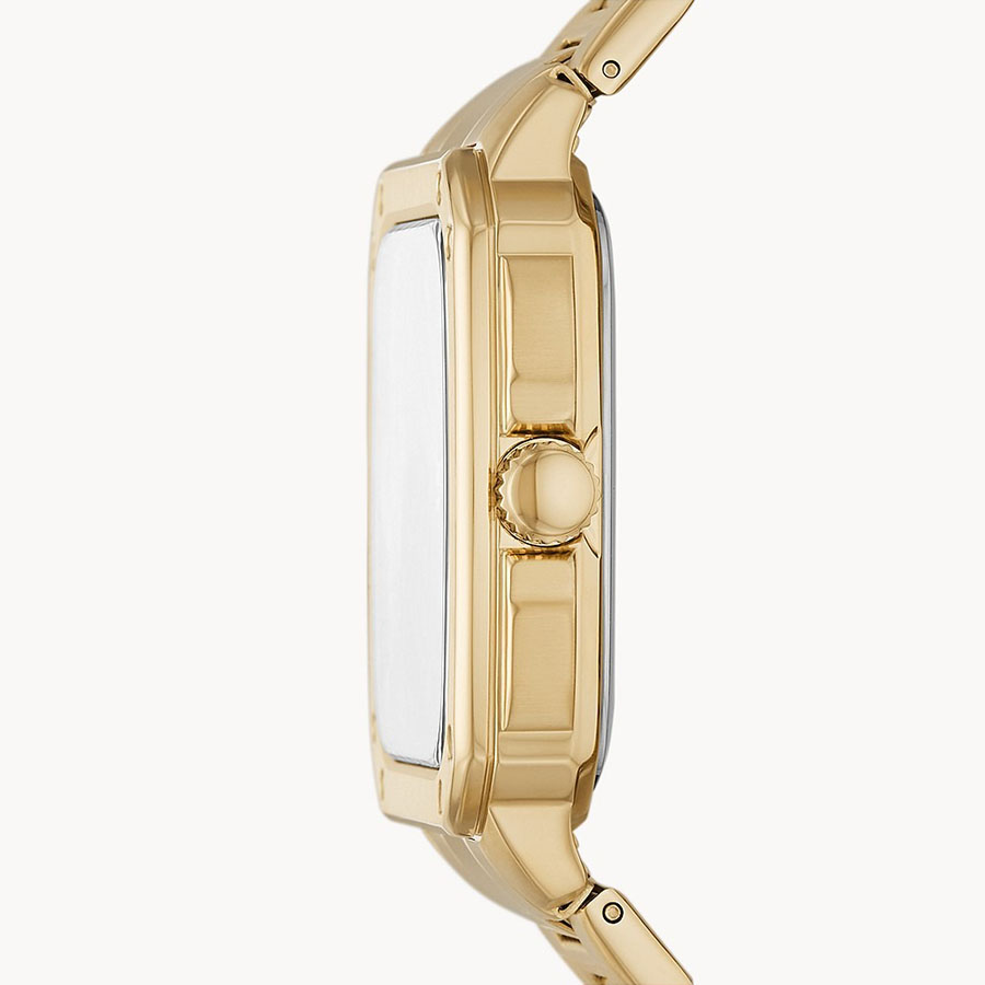Đồng Hồ Nam Fossil Inscription Three-Hand Date Gold-Tone Stainless Steel FS5932 Màu Vàng Đen