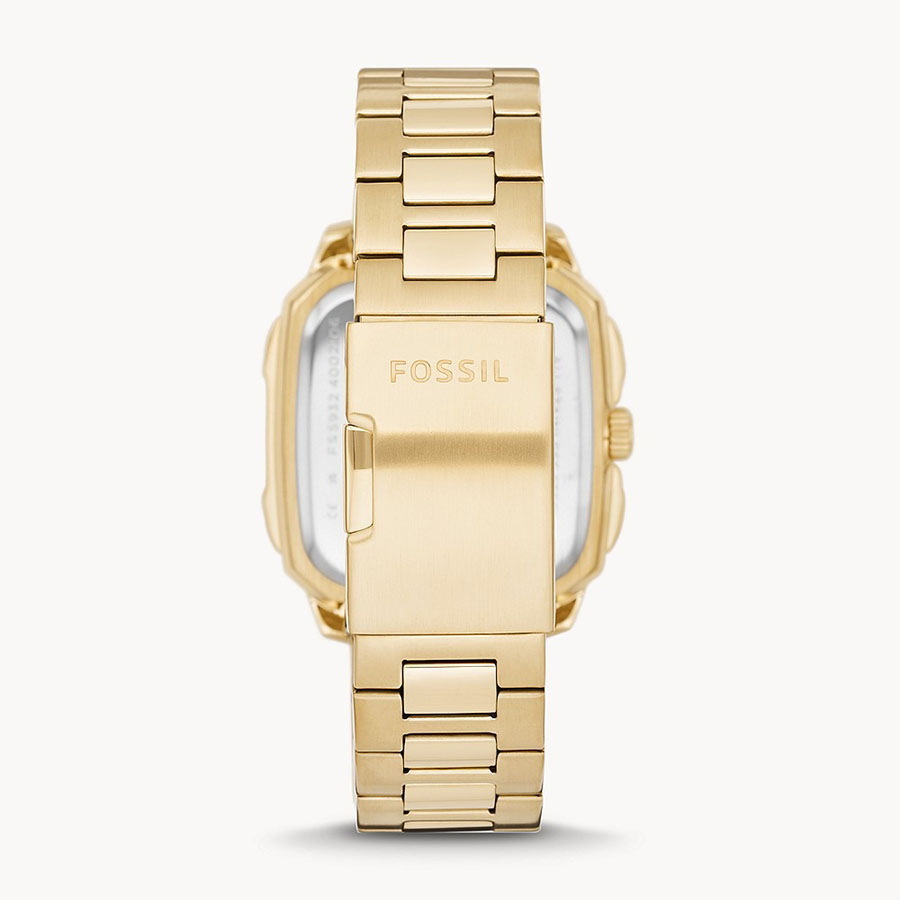 Đồng Hồ Nam Fossil Inscription Three-Hand Date Gold-Tone Stainless Steel FS5932 Màu Vàng Đen