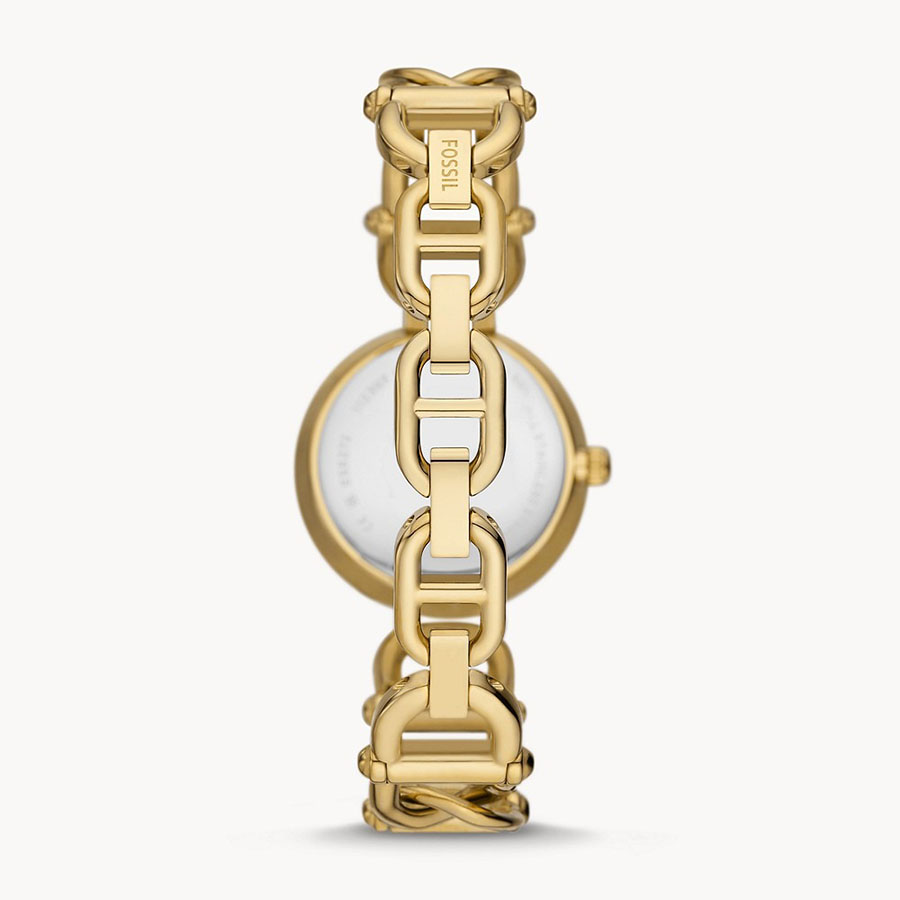 Đồng Hồ Nữ Fossil Carlie Three-Hand Gold-Tone Stainless Steel ES5272 Màu Vàng Bạc