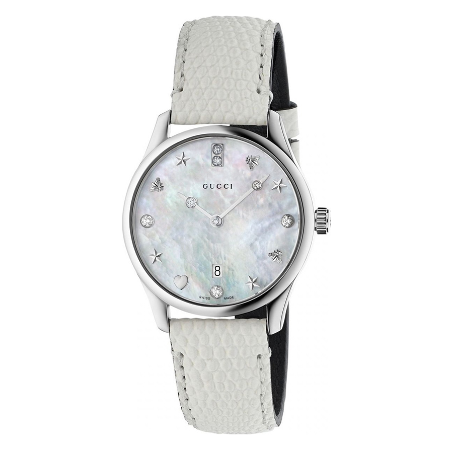 Đồng Hồ Nữ Gucci G-Timeless Watch 29mm YA126597 Màu Trắng