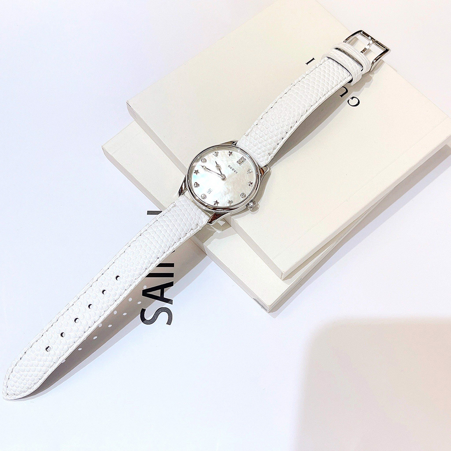 Đồng Hồ Nữ Gucci G-Timeless Watch 29mm YA126597 Màu Trắng