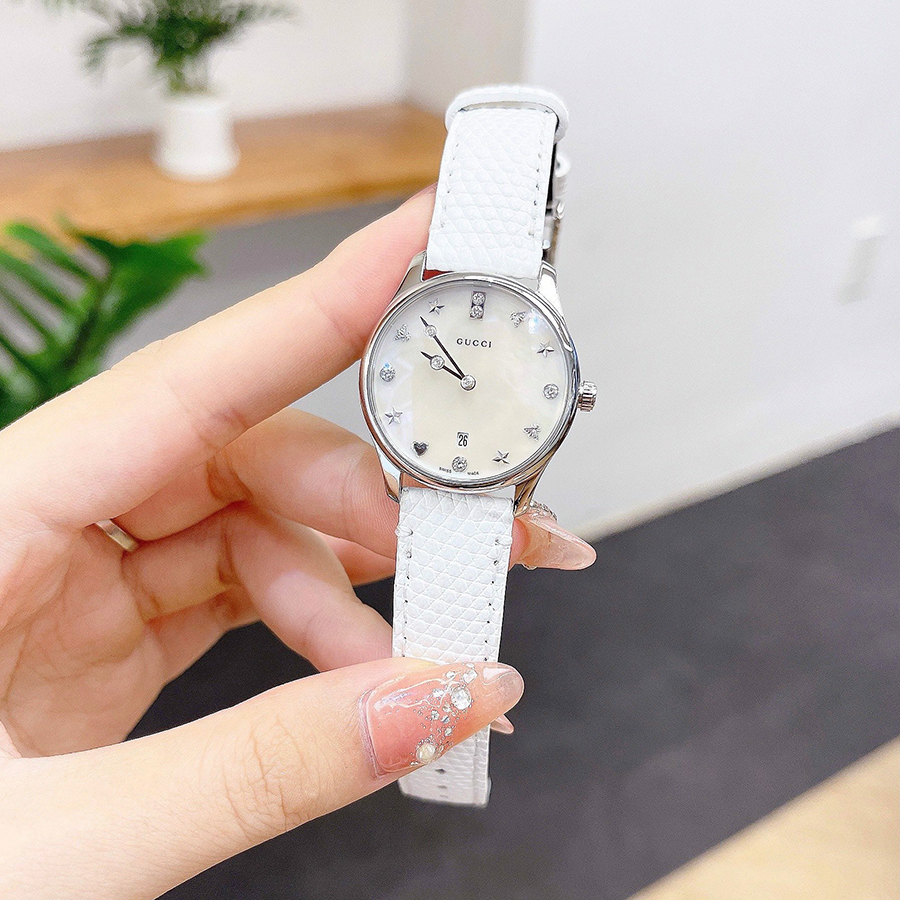 Đồng Hồ Nữ Gucci G-Timeless Watch 29mm YA126597 Màu Trắng