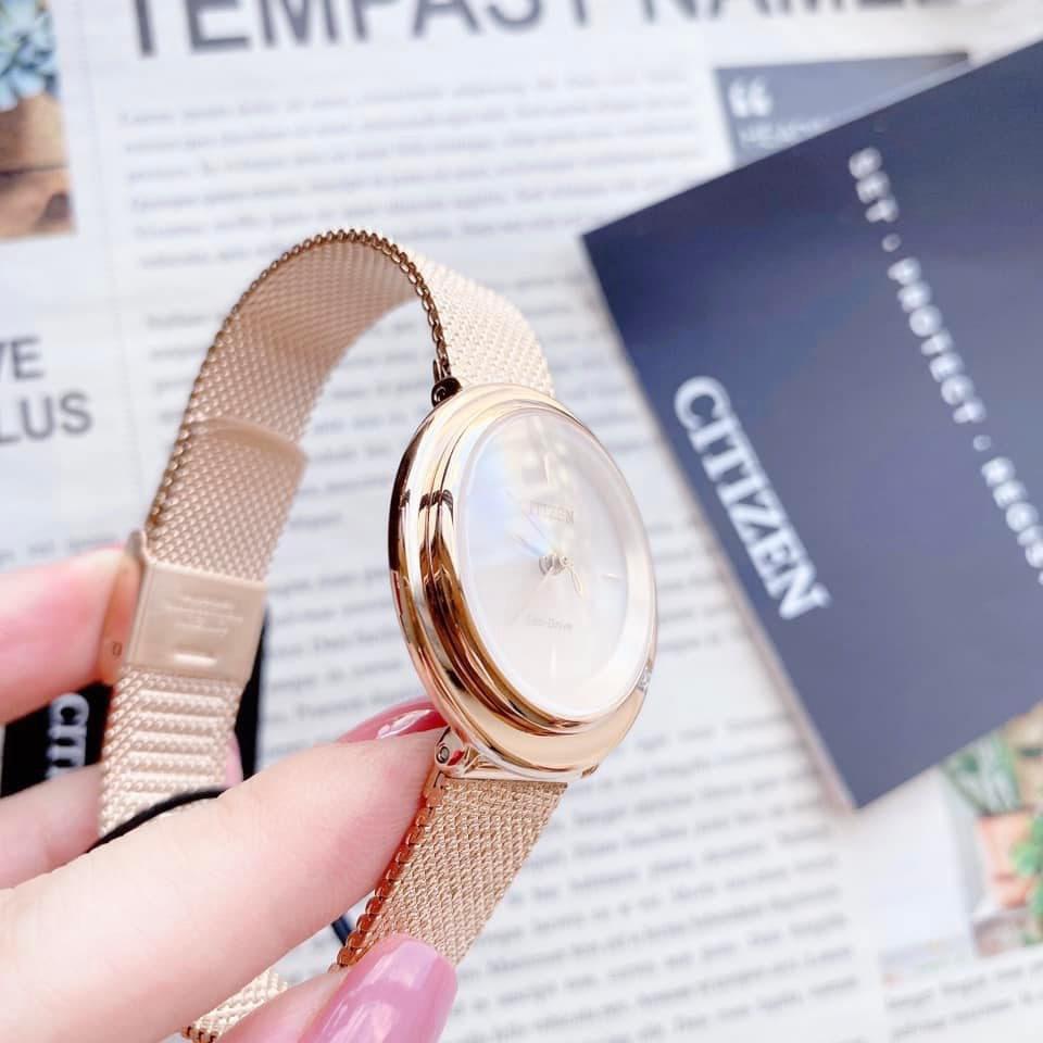 Đồng hồ Citizen Eco Drive Lambilun EM0643-50X- rose gold