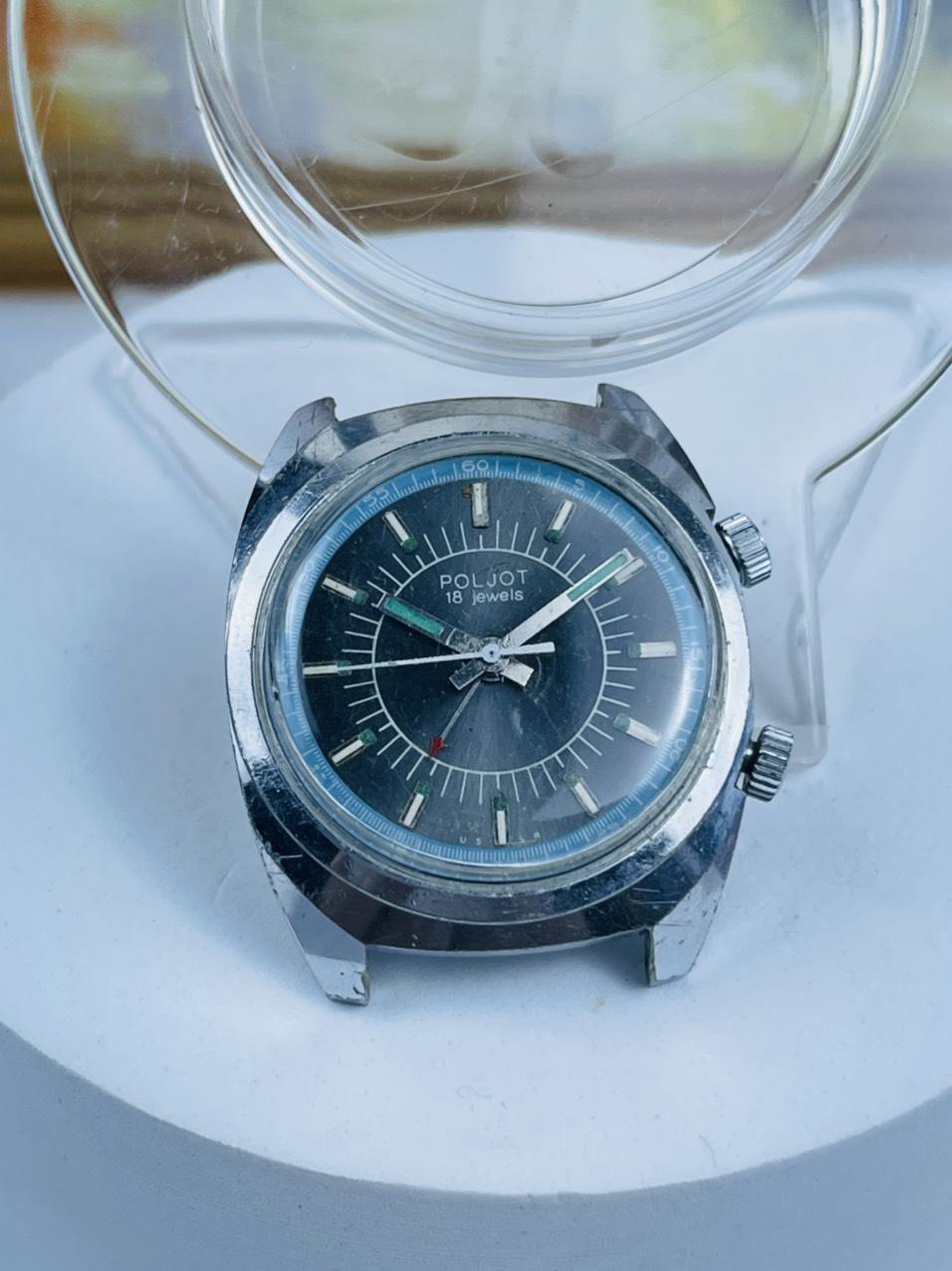 Đồng hồ chuông reo Poljot 18 jewels cọc số vạch