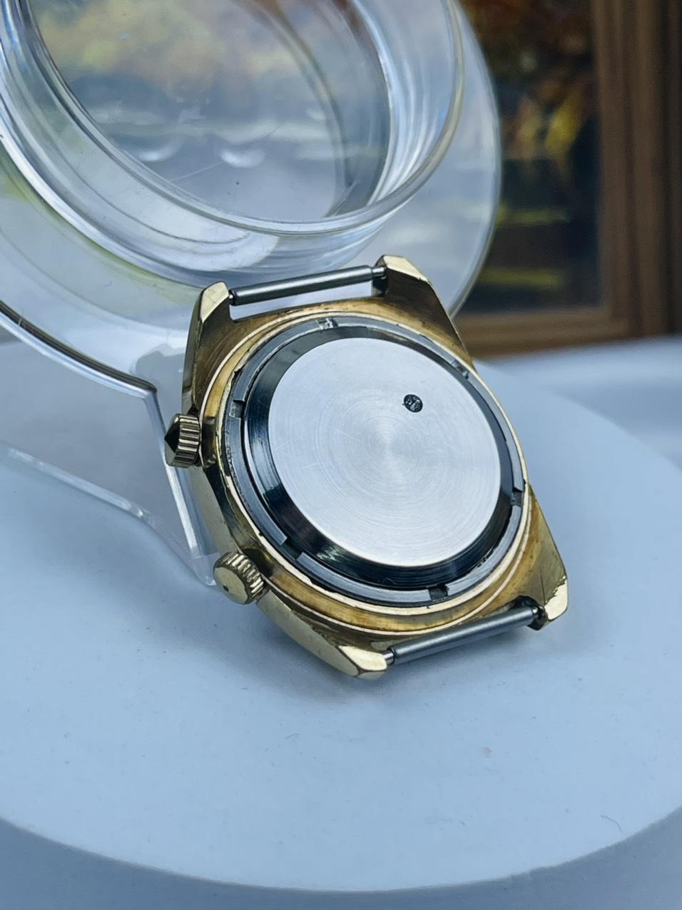 Đồng hồ chuông reo Poljot 18 jewels mặt xanh đen