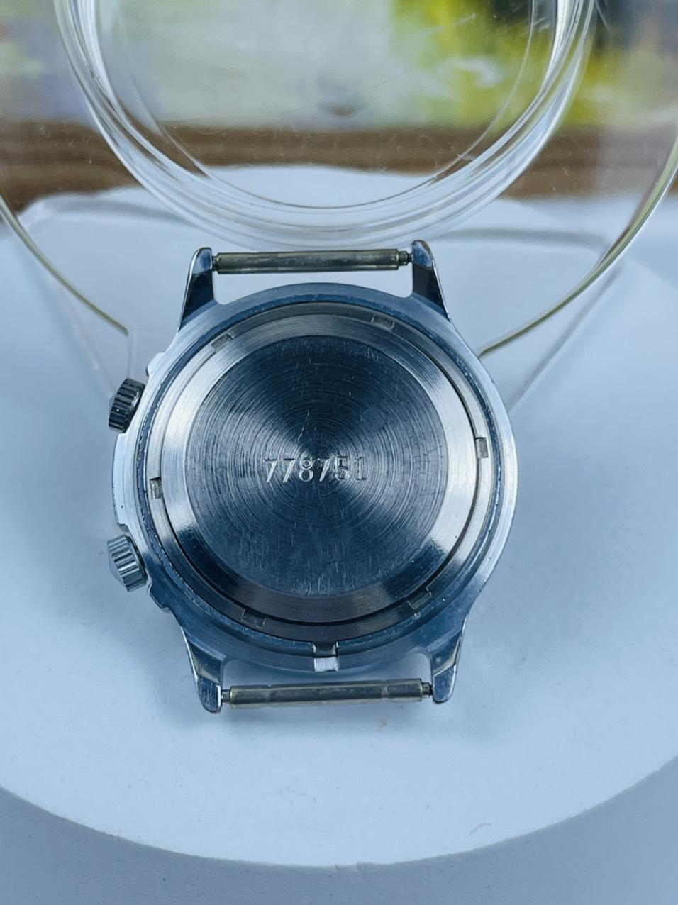 Đồng hồ chuông reo Poljot 18 jewels cọc số học trò mặt đen dạ quang