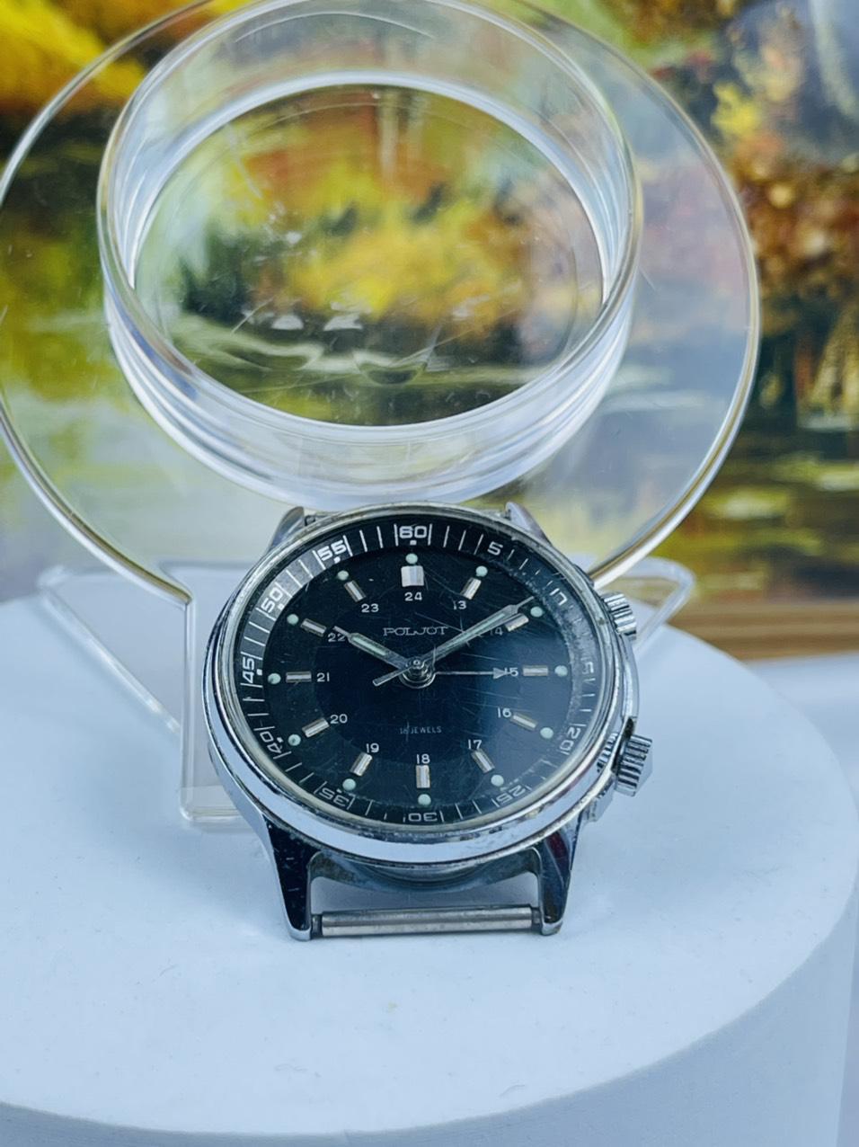 Đồng hồ chuông reo Poljot 18 jewels mặt số 2 lòng