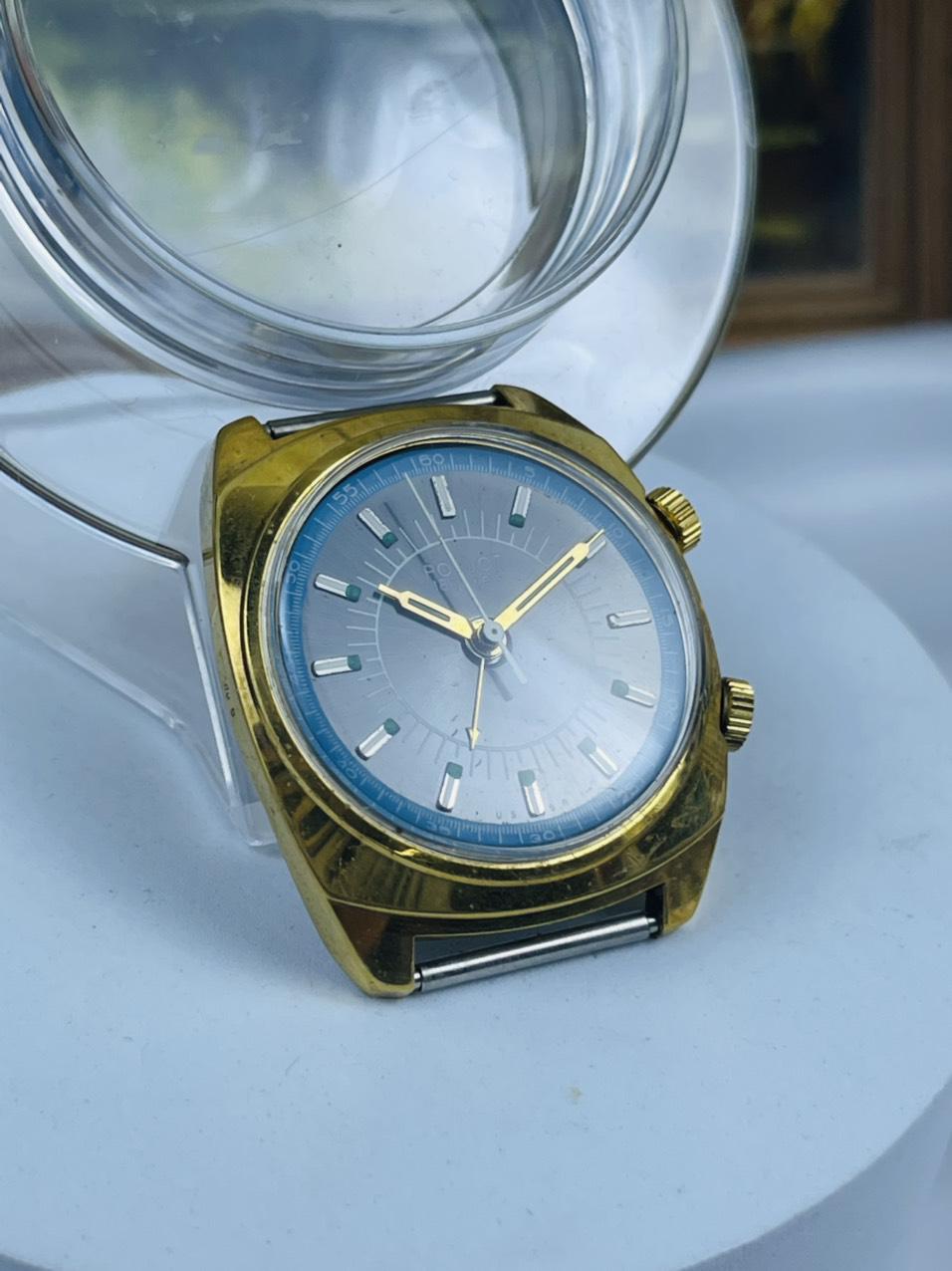 Đồng hồ chuông reo Poljot 18 jewels mặt xanh cọc vạch