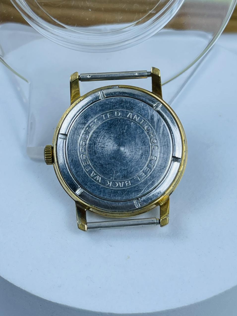 Đồng hồ Poljot 17 jewels máy cơ cót bọc vàng mặt đen bao công