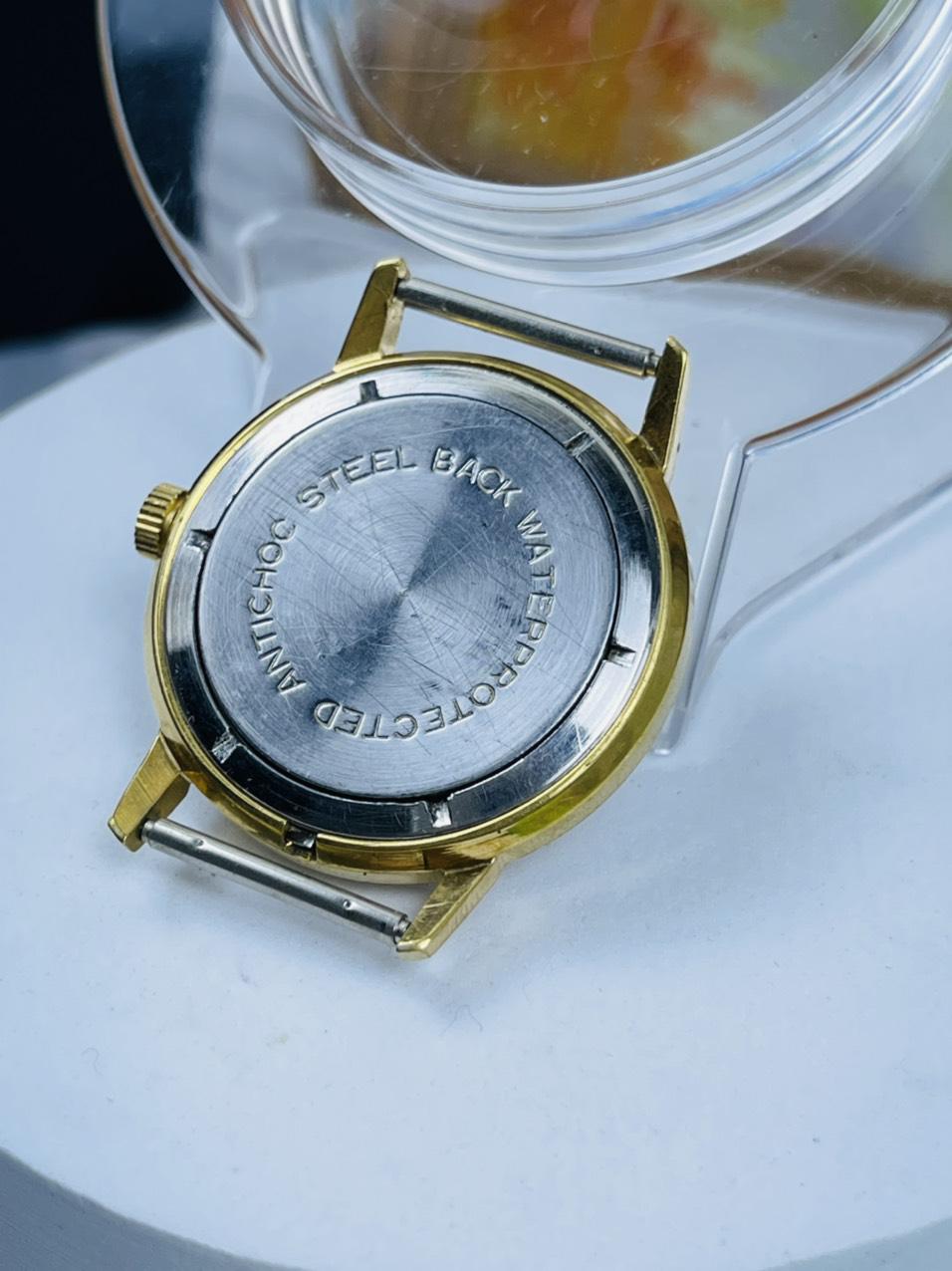 Đồng hồ Poljot 17 jewels máy cơ cót bọc vàng 3 đường giao nhau