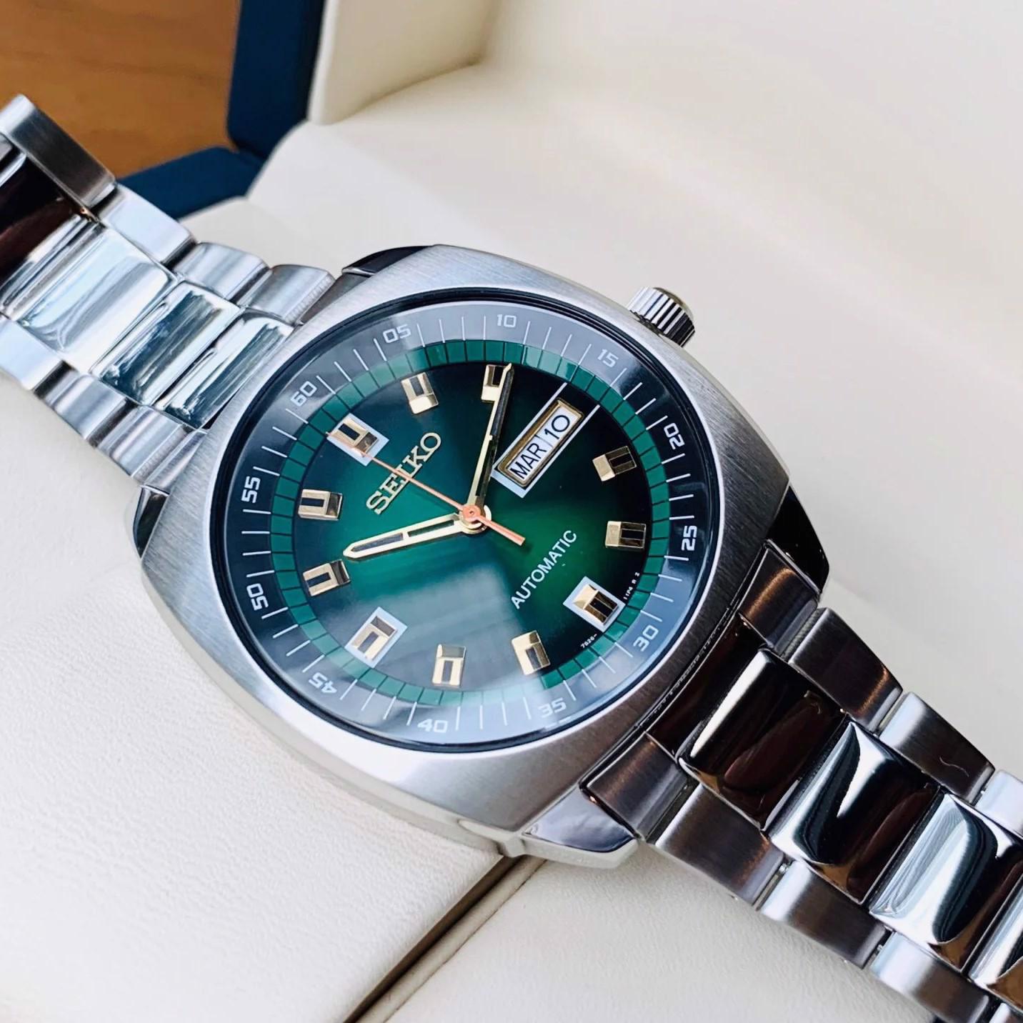 Đồng hồ SEIKO Recraft Automatic Green Dial Stainless Steel Men's Watch SNKM97