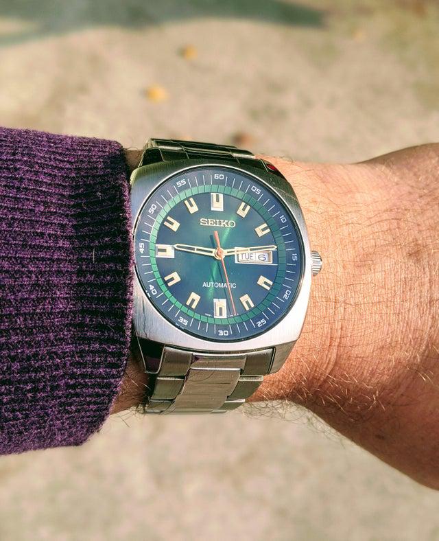 Đồng hồ SEIKO Recraft Automatic Green Dial Stainless Steel Men's Watch SNKM97