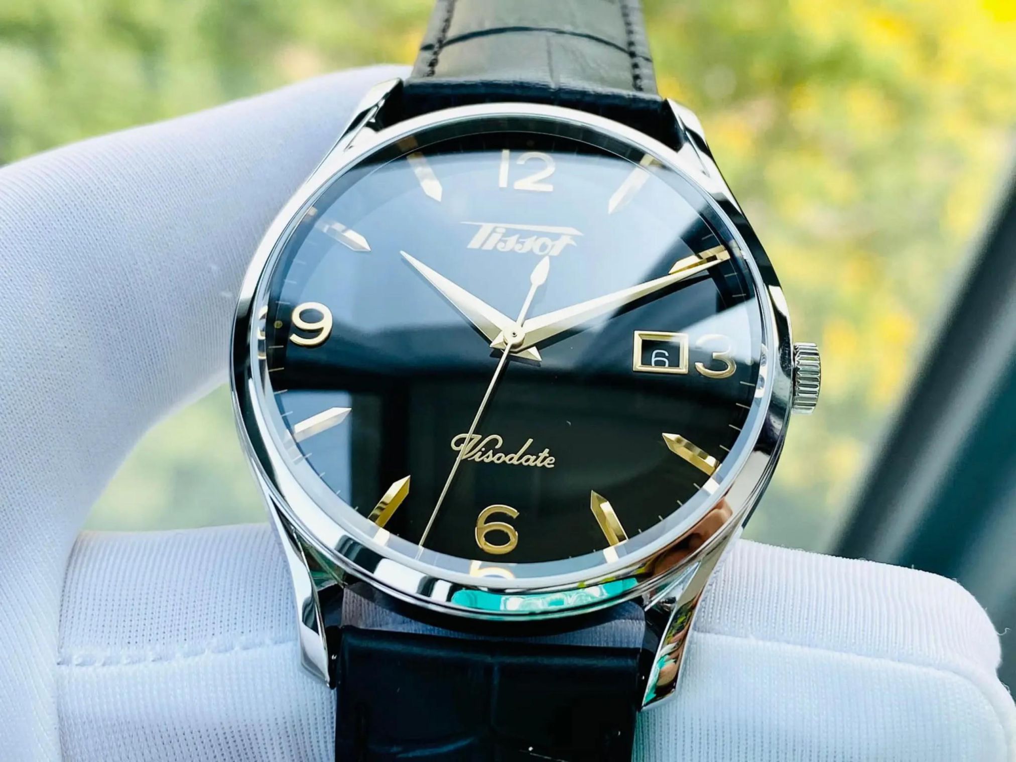 ng h TISSOT Heritage Visodate Black Dial Men s Watch