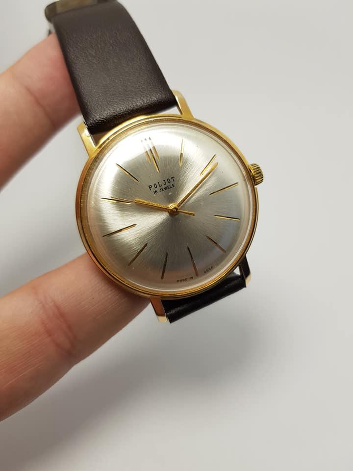 Đồng hồ cổ bọc vàng Au20 Liên Xô bát úp cơ cót 16 jewels