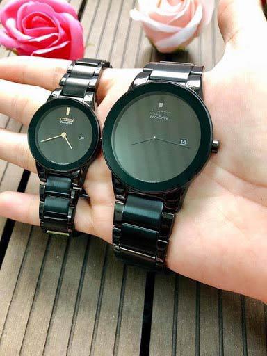 Đồng Hồ Cặp Đôi Citizen Axiom EcoDrive AU1065-58E và GA1055-57F