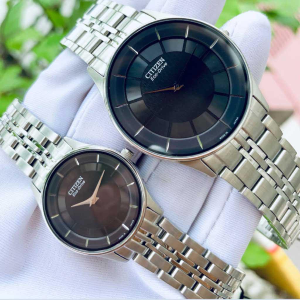 Đồng hồ Citizen Eco-Driver cặp đôi siêu mỏng AR3010-65E và EG3210-51E