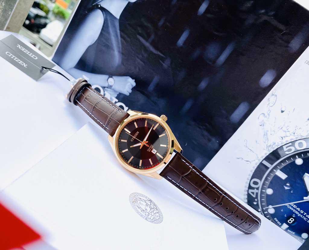 Đồng Hồ Citizen Nam Dây Da Quartz BI1033-04E Chính Hãng