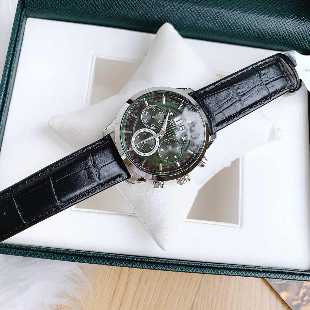 Đồng Hồ Nam Bulova 96B310 Sutton Chronograph Green Watch Chính Hãng