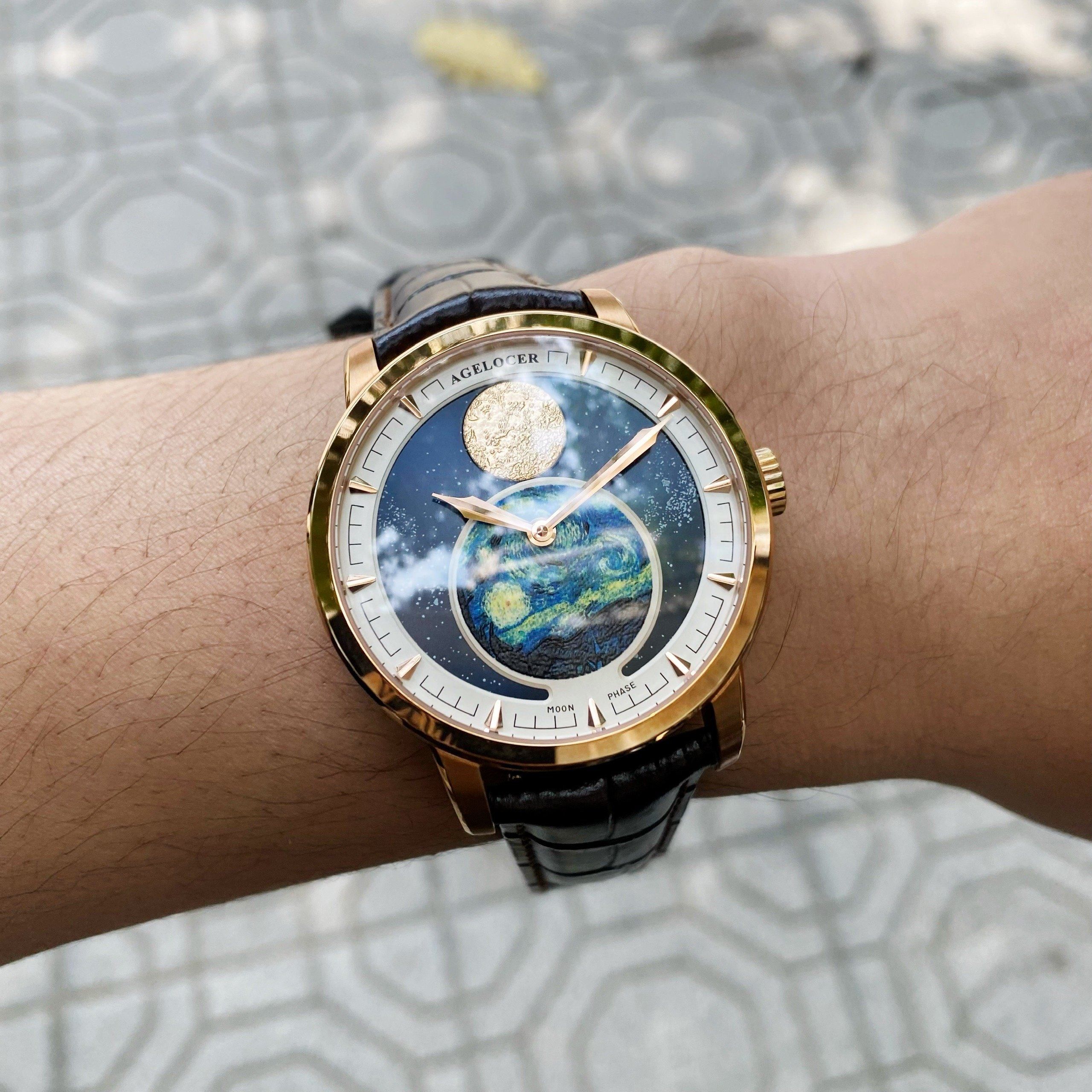 Đồng Hồ Agelocer Moon Phases 6401D2