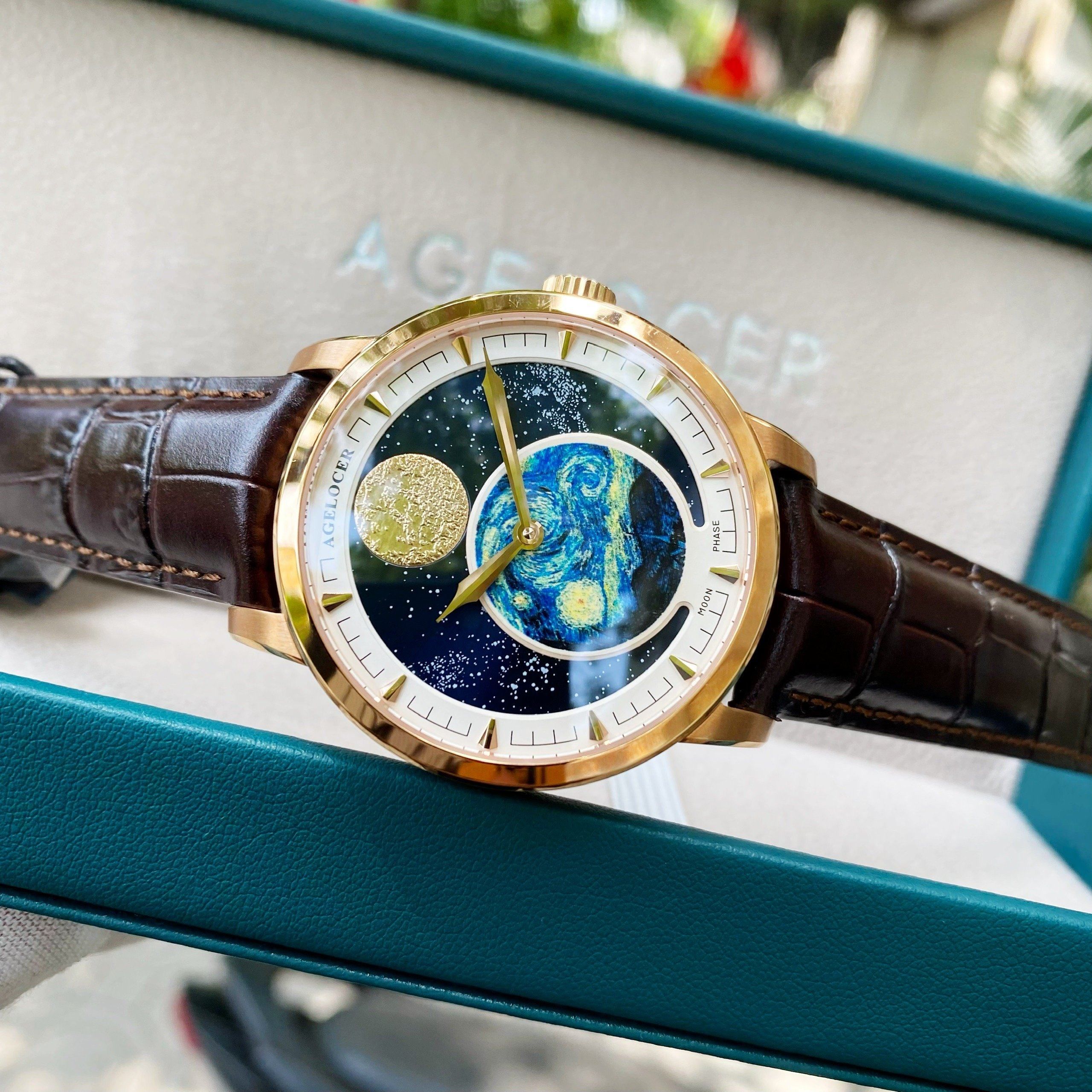 Đồng Hồ Agelocer Moon Phases 6401D2