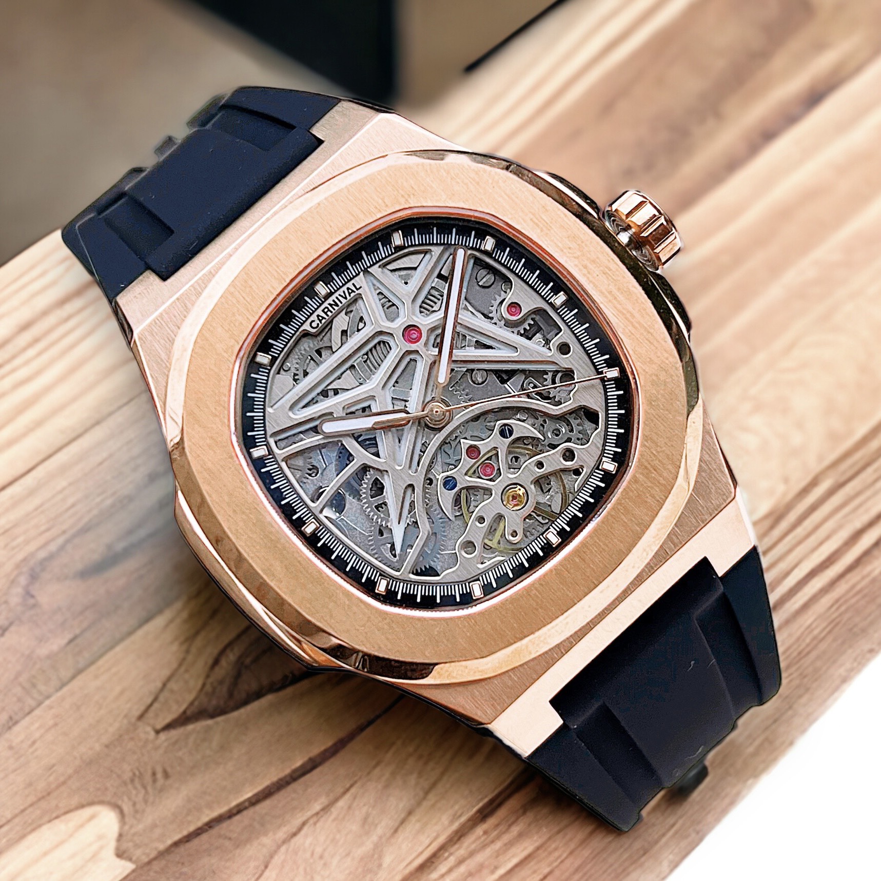 Đồng Hồ Carnival Automatic Skeleton 8118G-VH-DCS-T