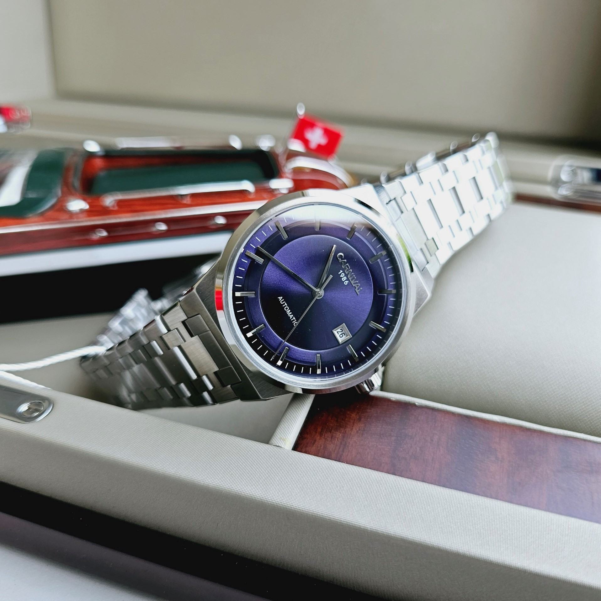 Đồng Hồ Carnival Luxury Automatic Blue 8092G-X