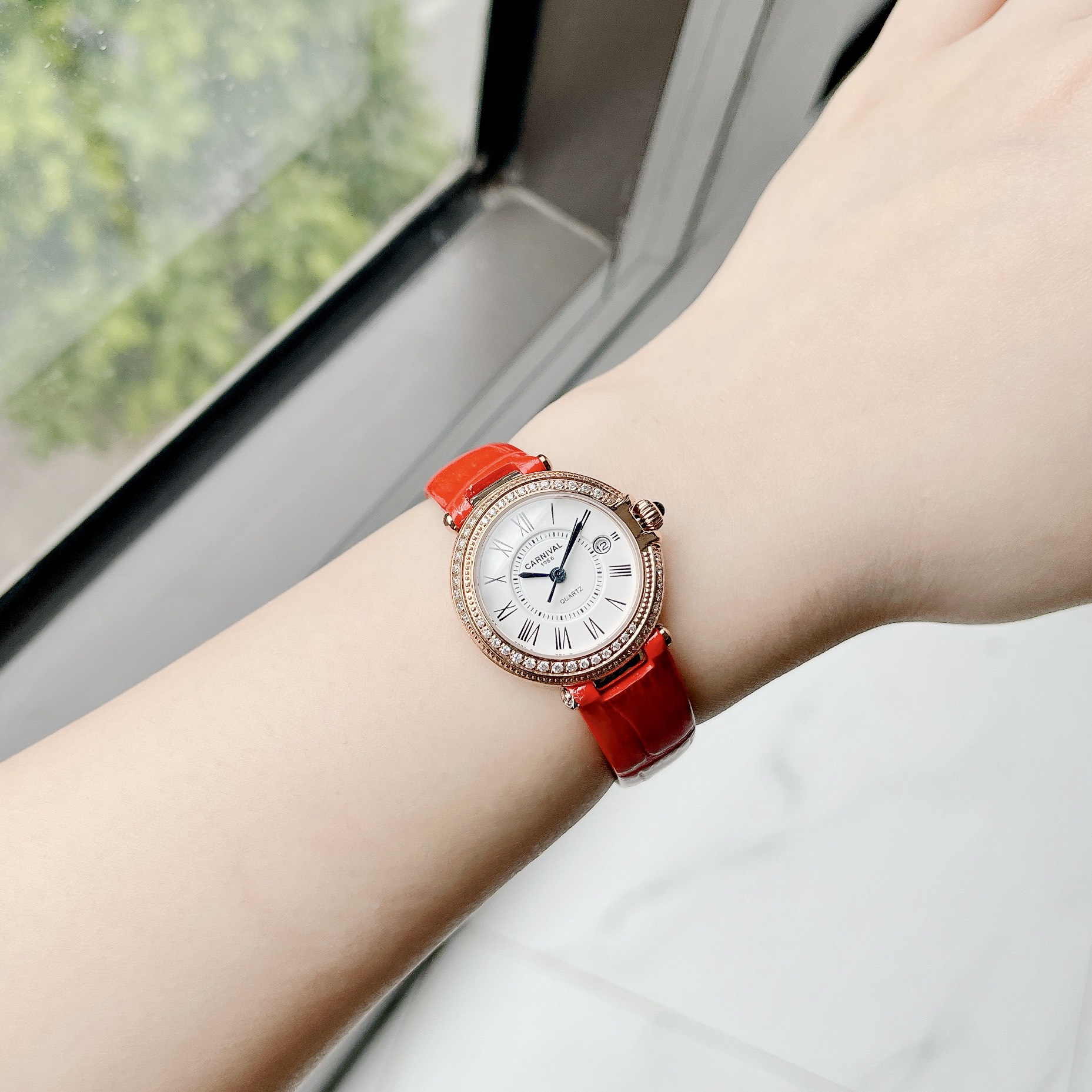 Đồng Hồ Carnival Luxury Casual Rose Gold Silve IW8871L-DD