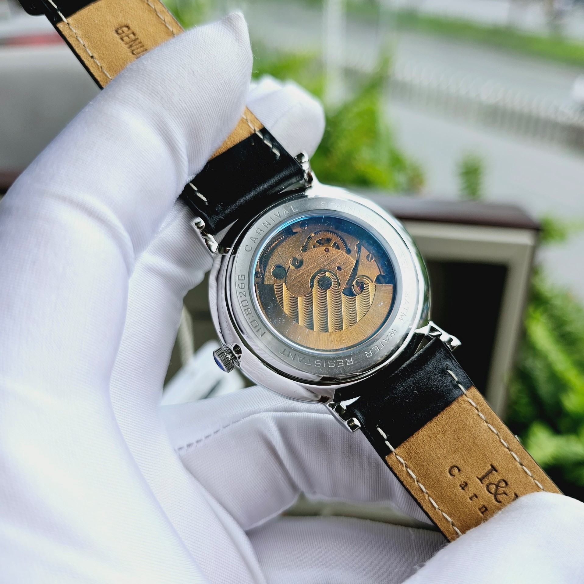 Đồng Hồ Carnival Semi Skeleton Small Second Automatic G02601-K