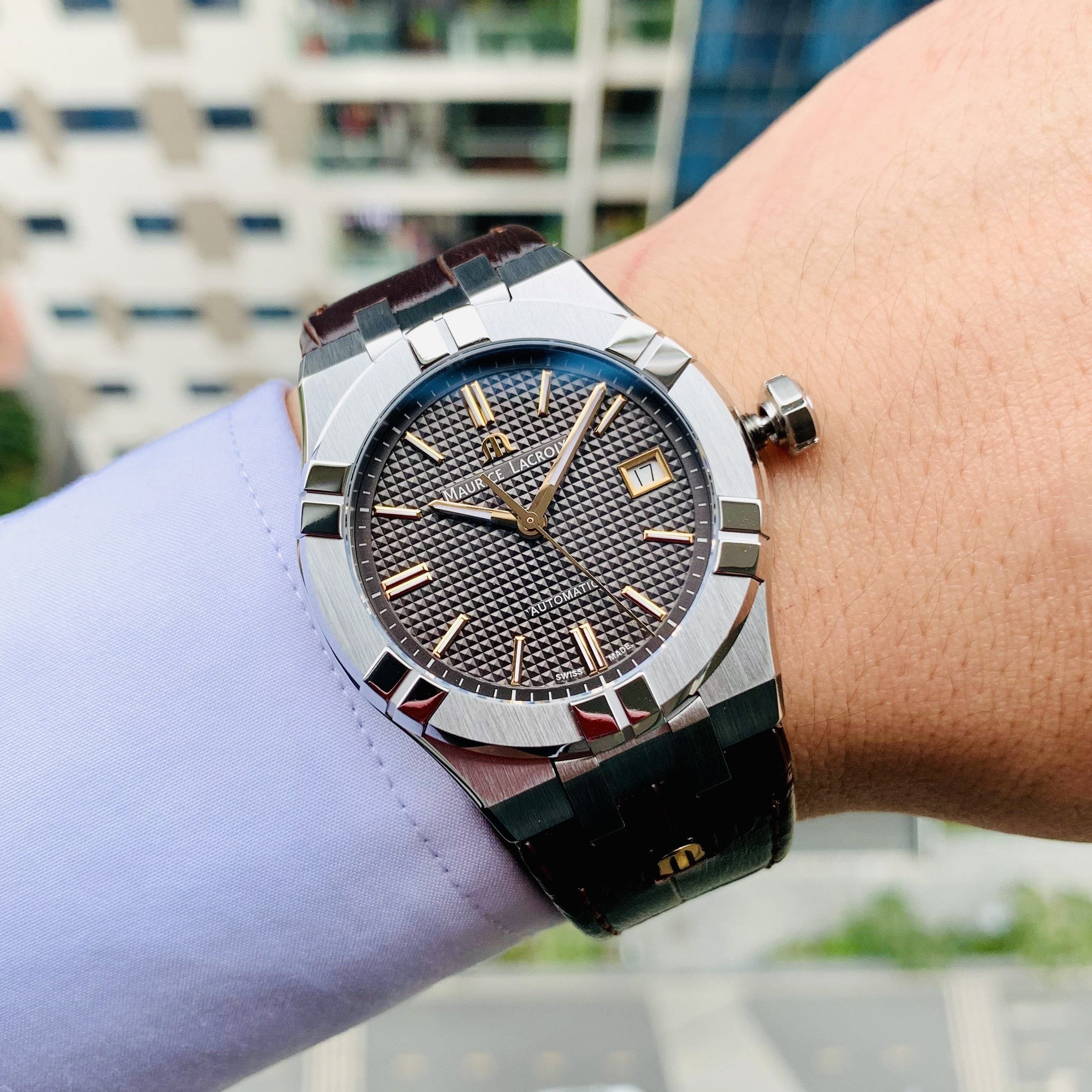 Đồng Hồ Maurice Lacroix Aikon Anthracite - AI6008-SS001-331-1