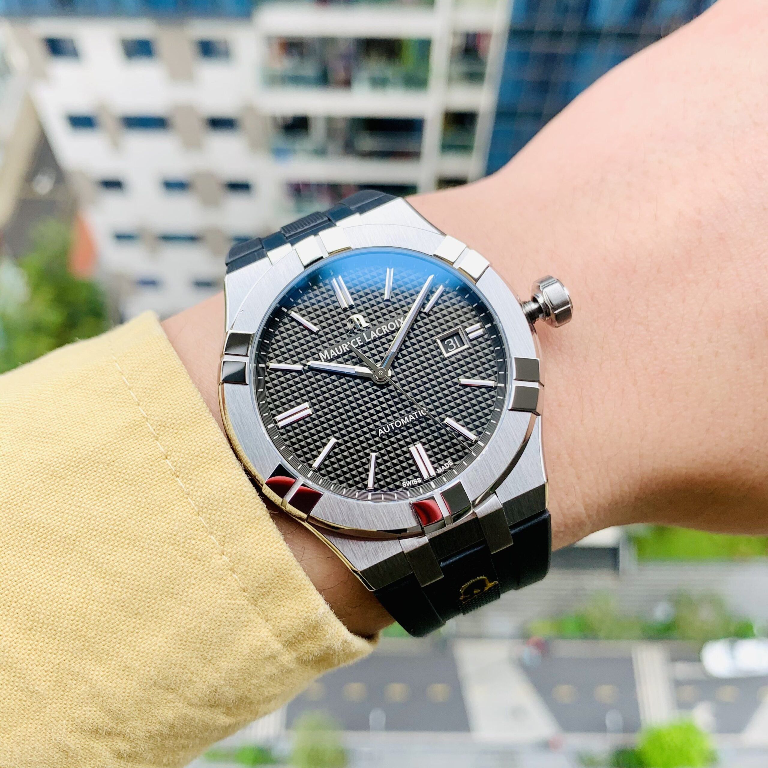 Đồng Hồ Maurice Lacroix Aikon Black 42mm - AI6008-SS00F-330-A