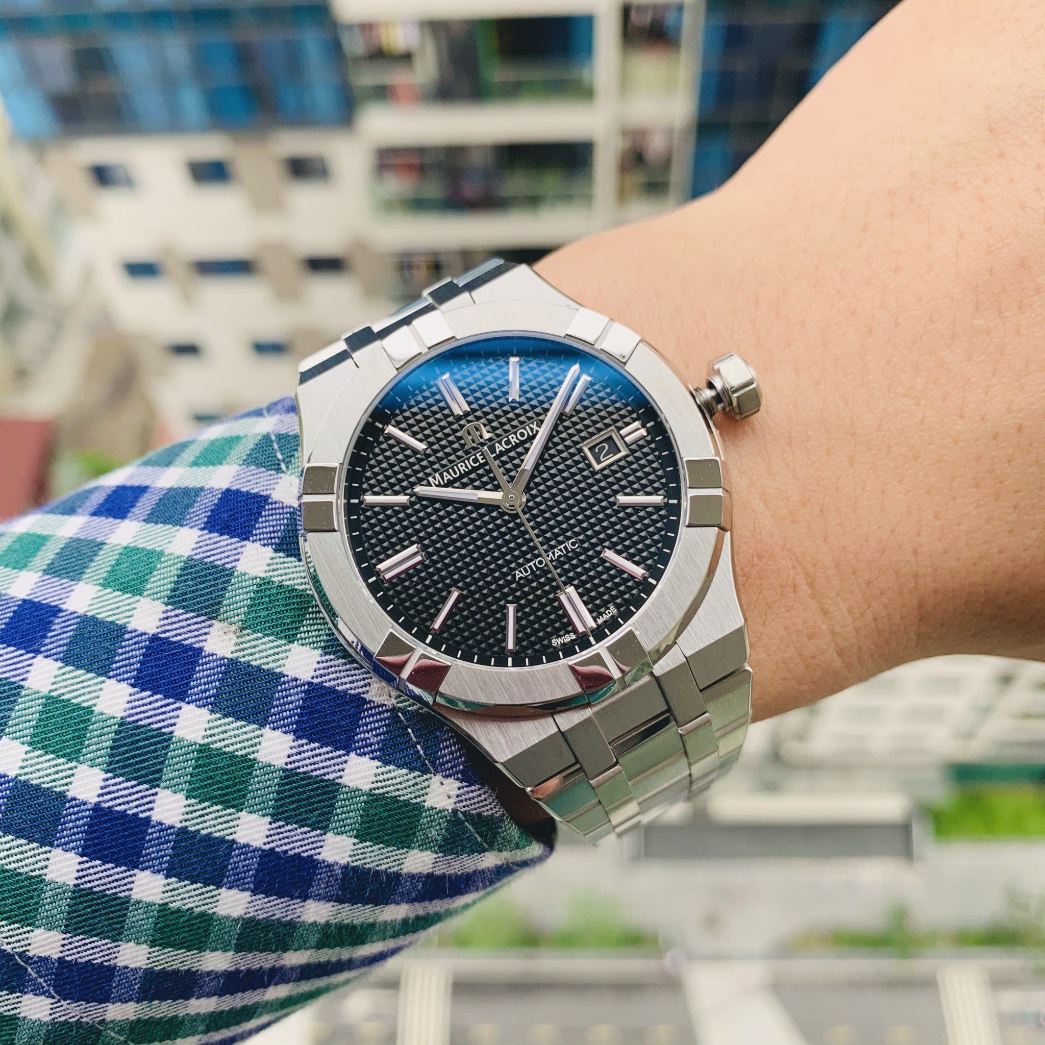 Đồng Hồ Maurice Lacroix Aikon Black AI6008-SS002-330-1