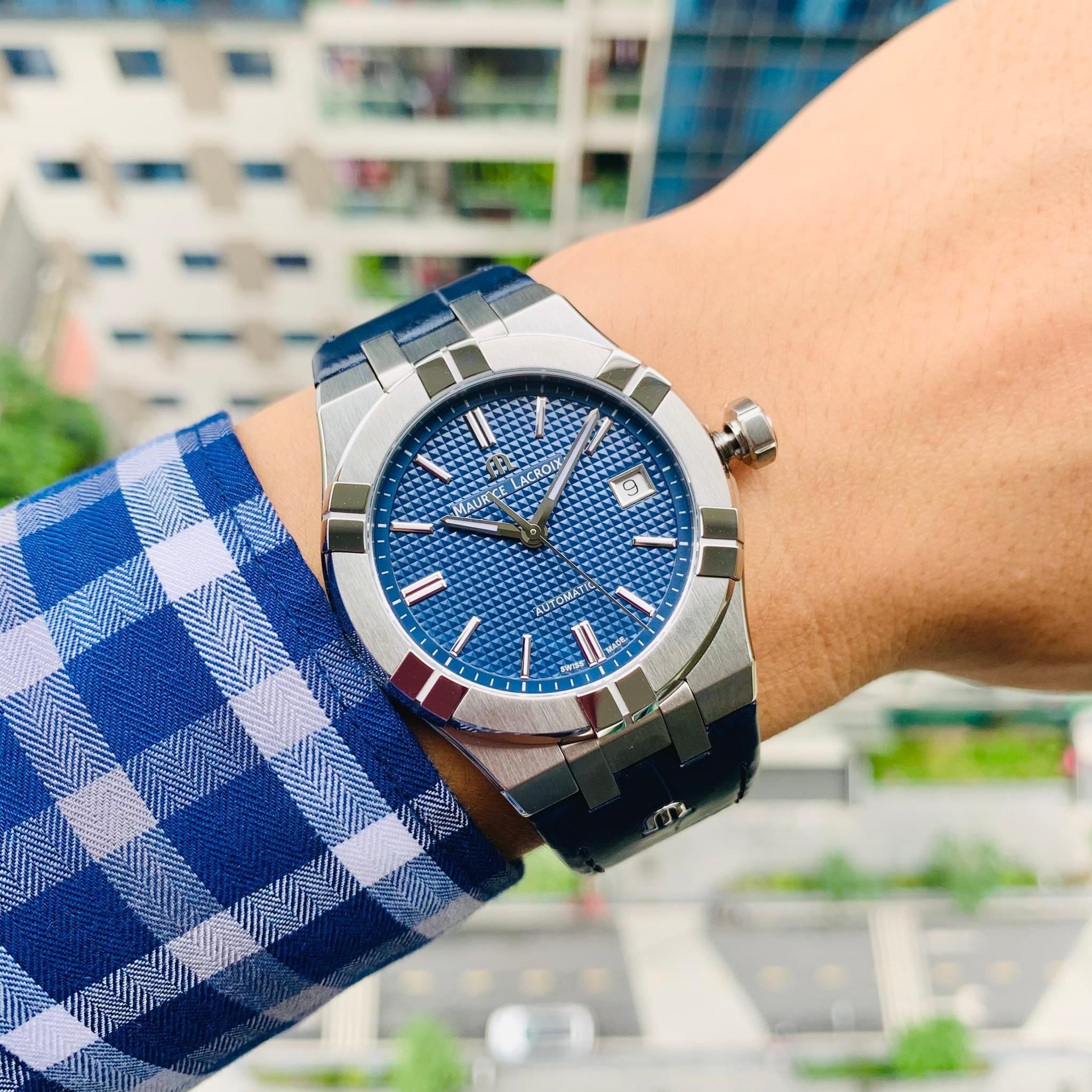 Đồng Hồ Maurice Lacroix Aikon Blue 39mm AI6007-SS002-430-2