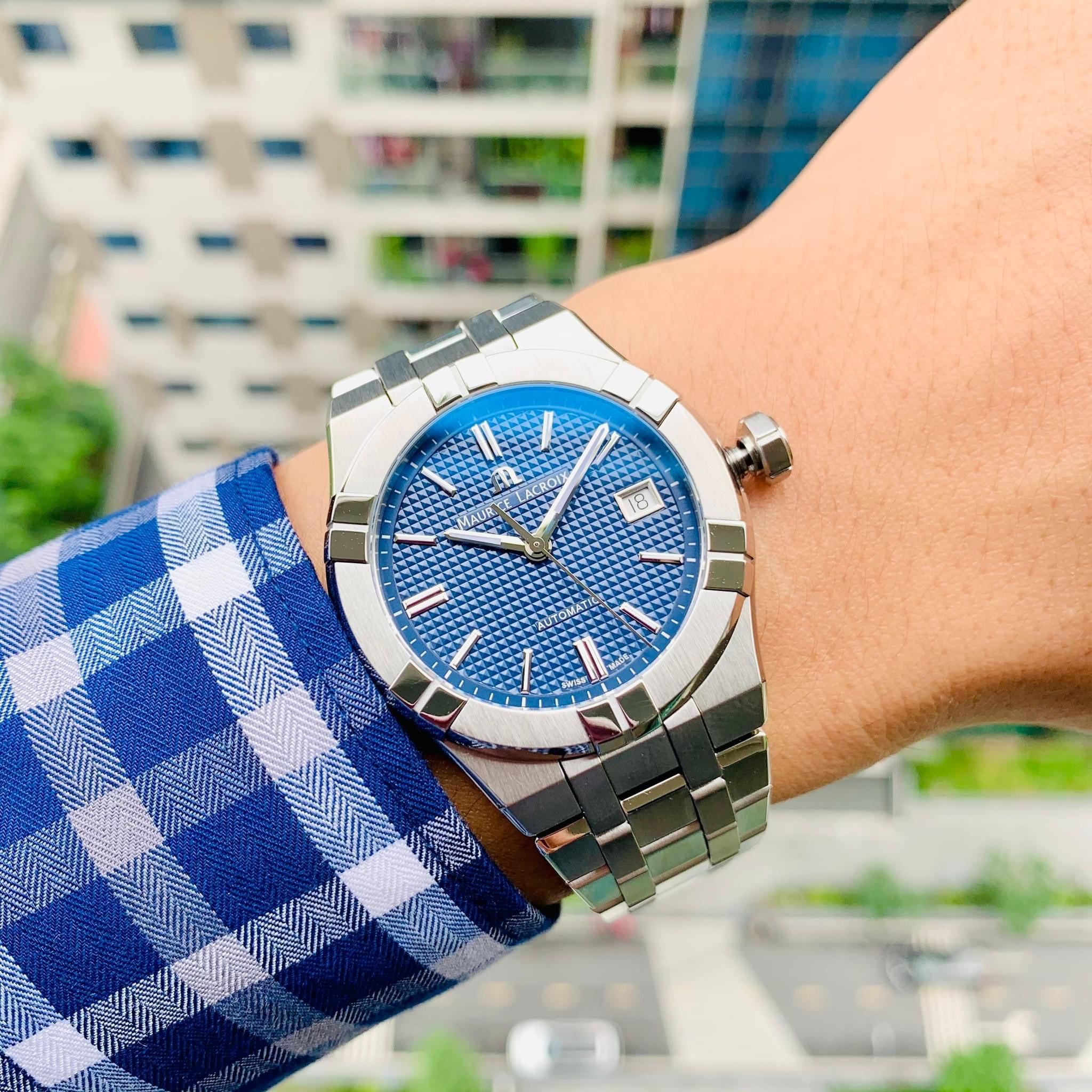 Đồng Hồ Maurice Lacroix Aikon Blue 39mm AI6007-SS002-430-2