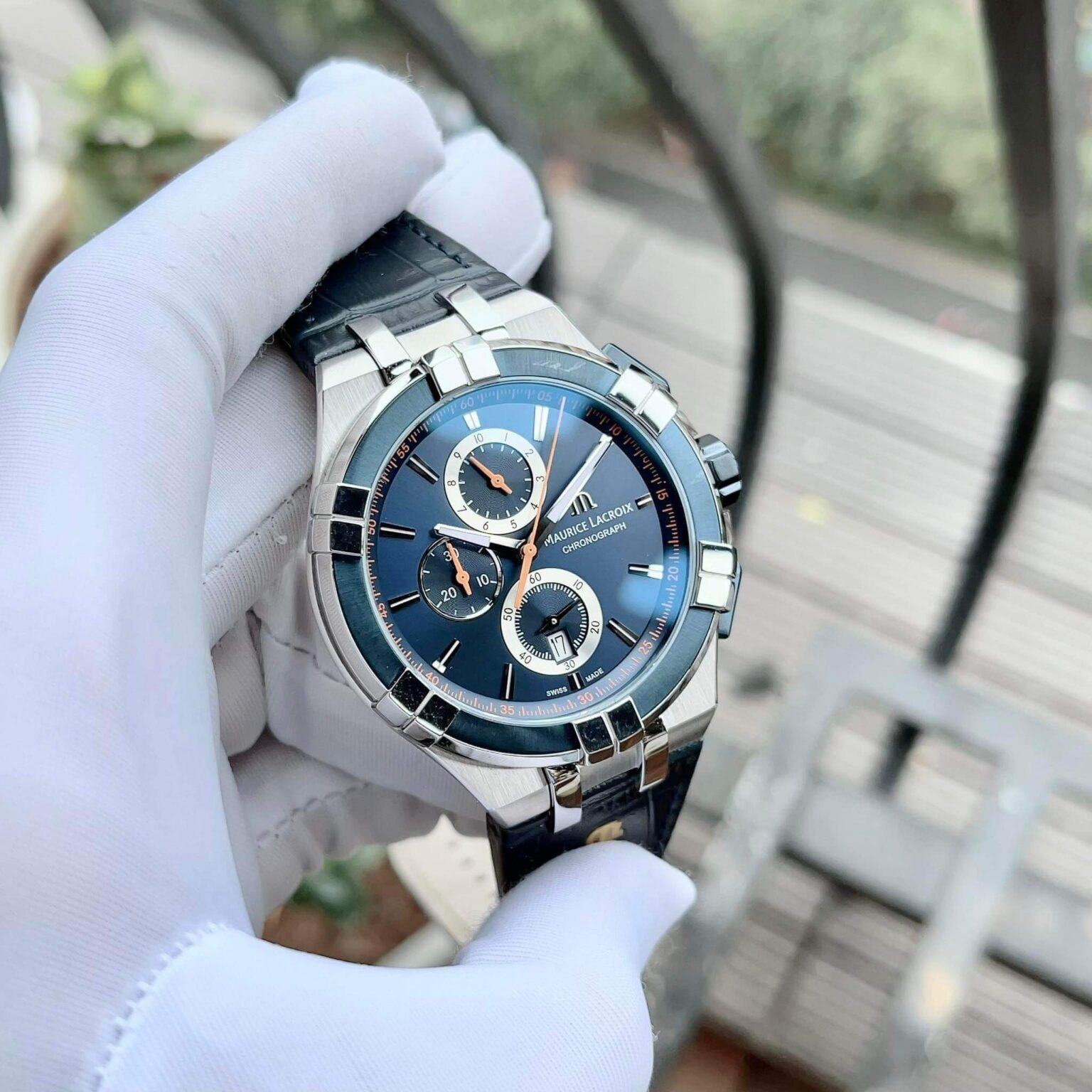 Đồng Hồ Maurice Lacroix Aikon Chronograph AI1018-SS001-432-4