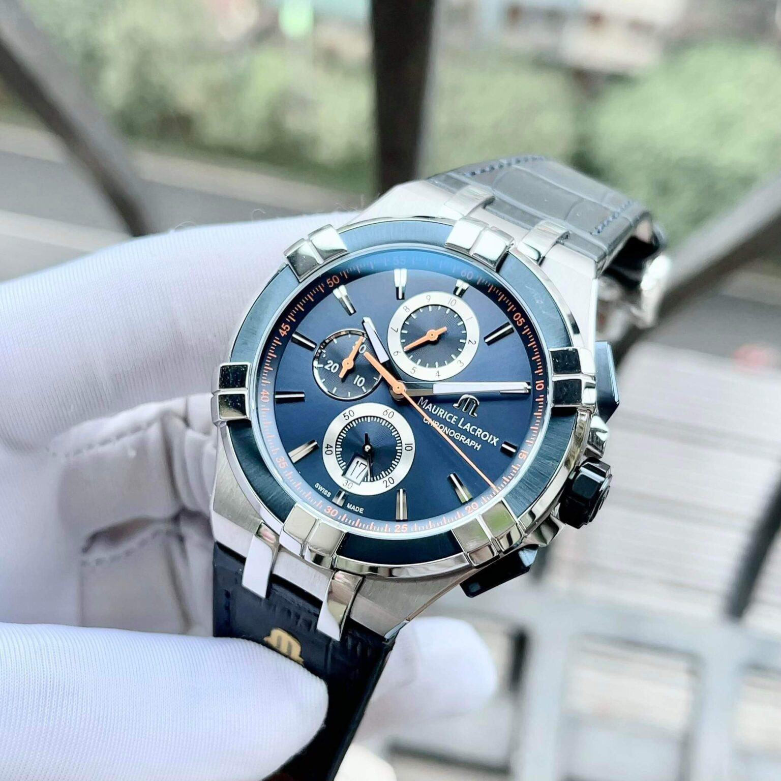 Đồng Hồ Maurice Lacroix Aikon Chronograph AI1018-SS001-432-4