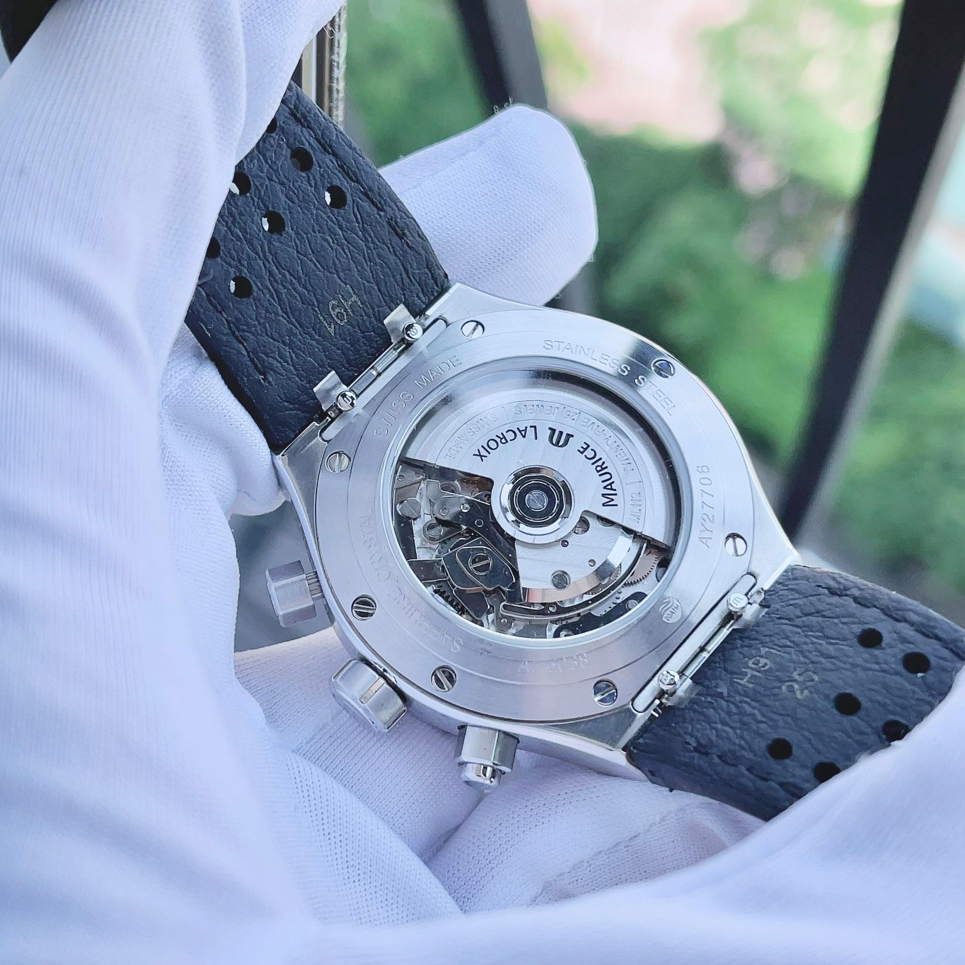 Đồng Hồ Maurice Lacroix Aikon Chronograph Black AI6038-SS001-132-1