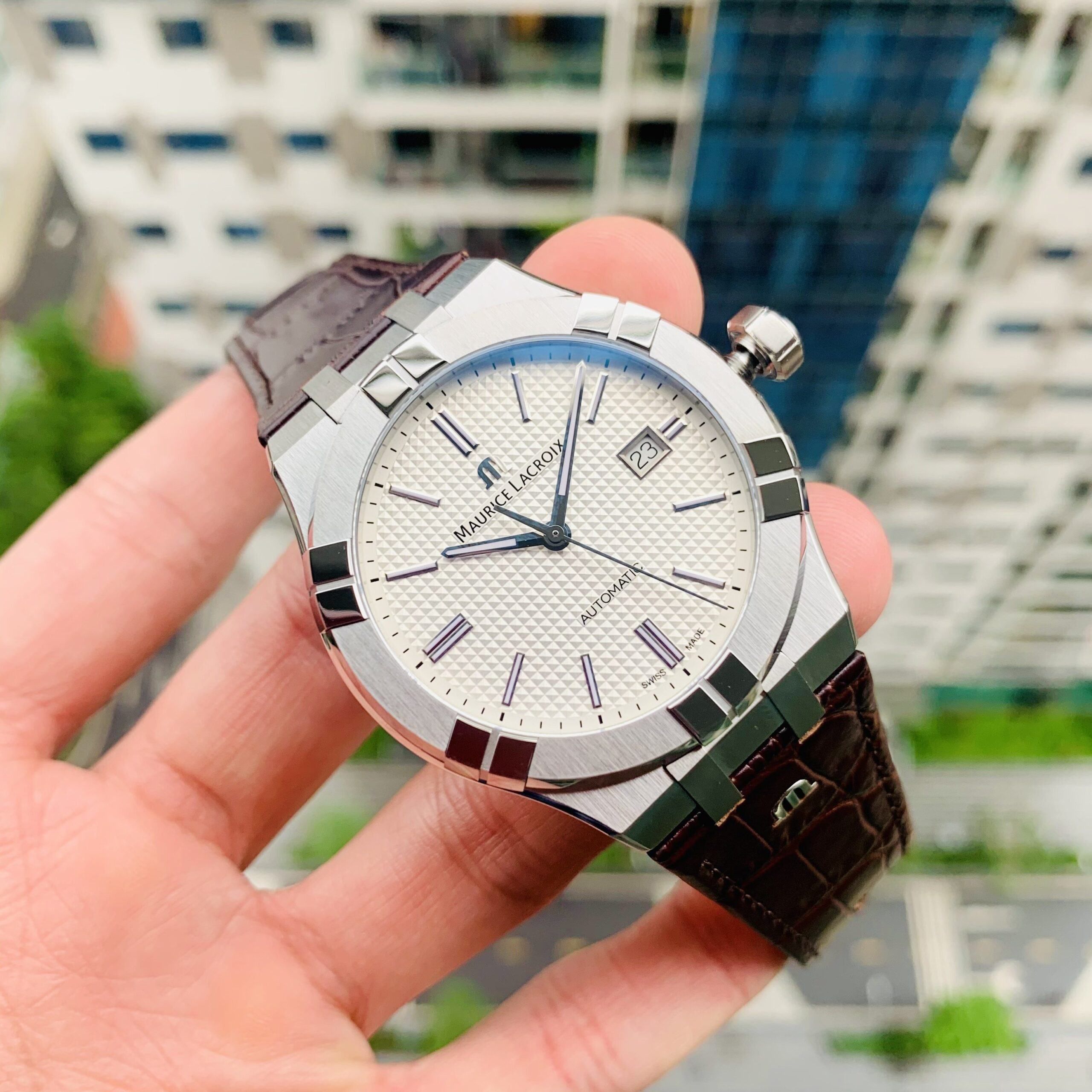 Đồng Hồ Maurice Lacroix Aikon White 42mm - AI6008-SS00B-130-G