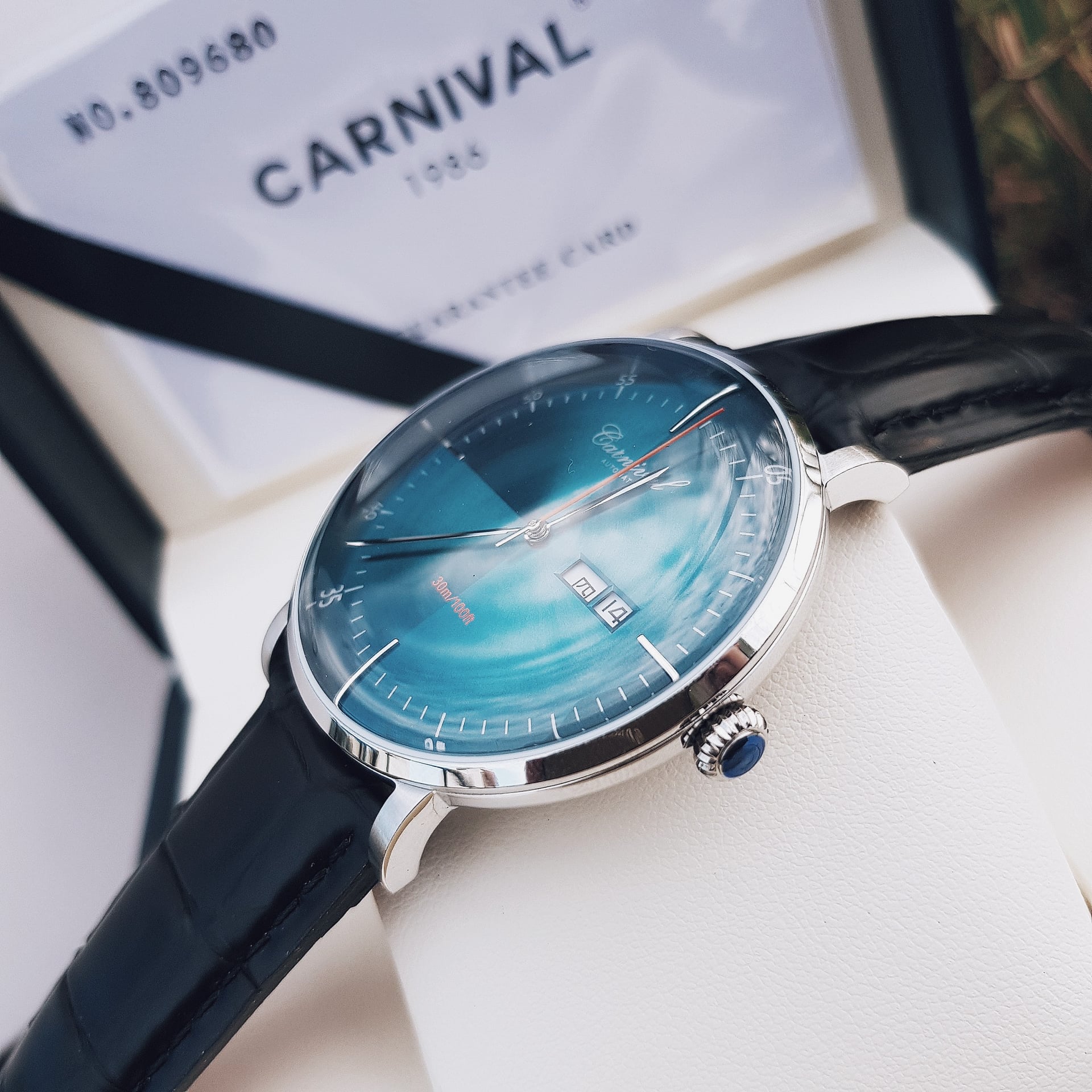 Đồng Hồ Nam Carnival G89401 Xanh Ngọc