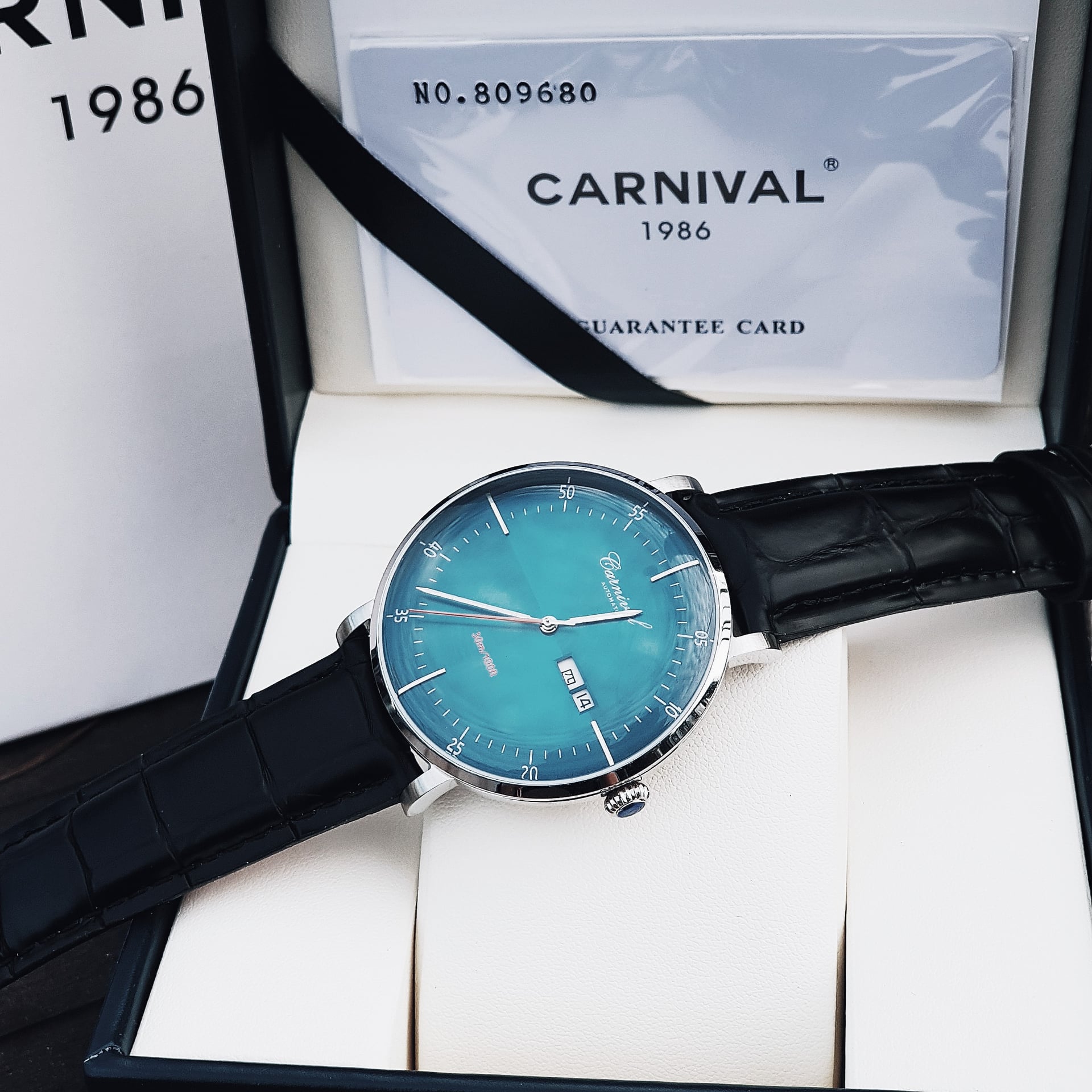Đồng Hồ Nam Carnival G89401 Xanh Ngọc