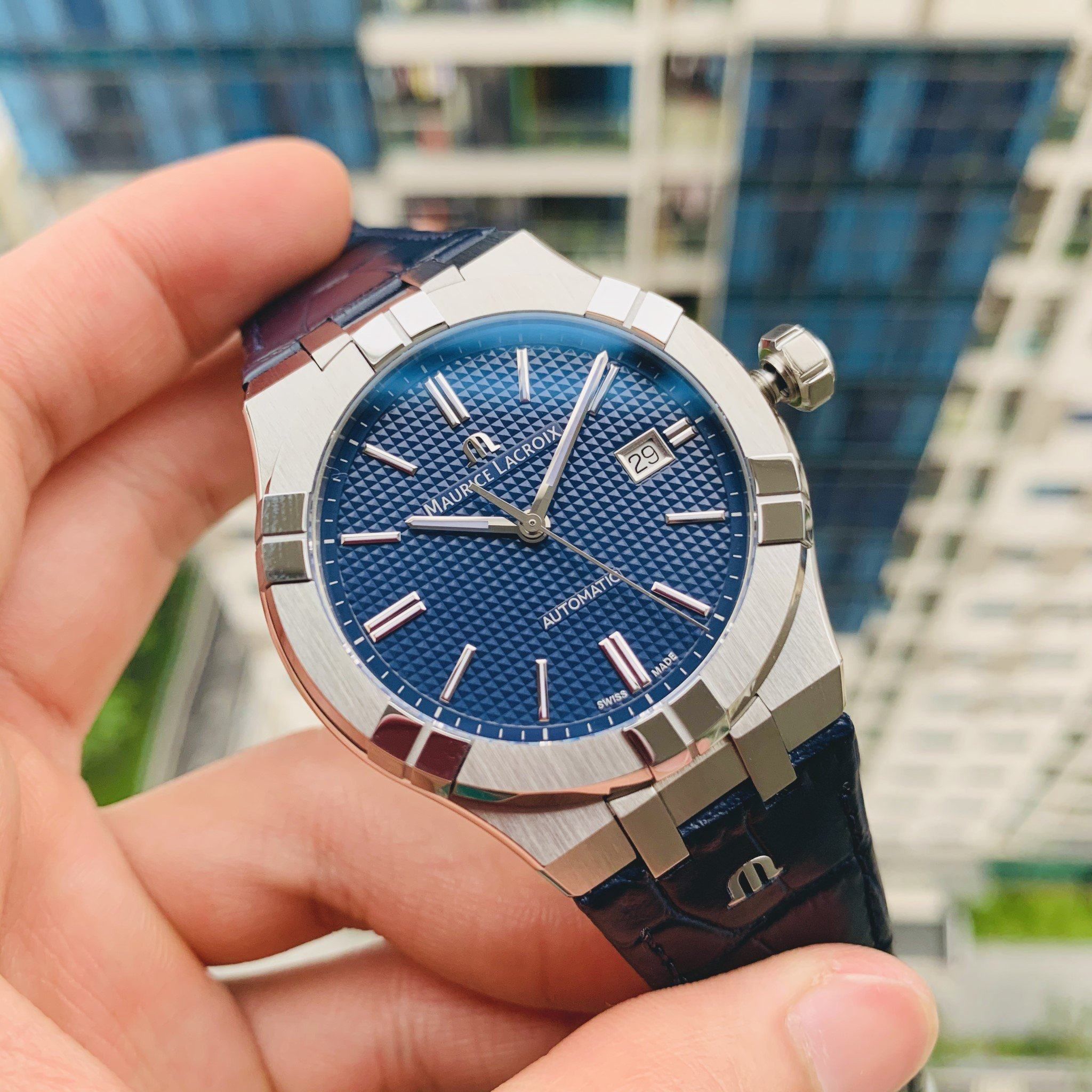 Đồng Hồ Maurice Lacroix Aikon Blue AI6008-SS001-430-1