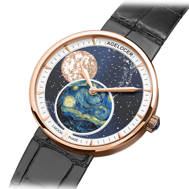 Đồng Hồ Nữ Agelocer Moon Phases 6501D1