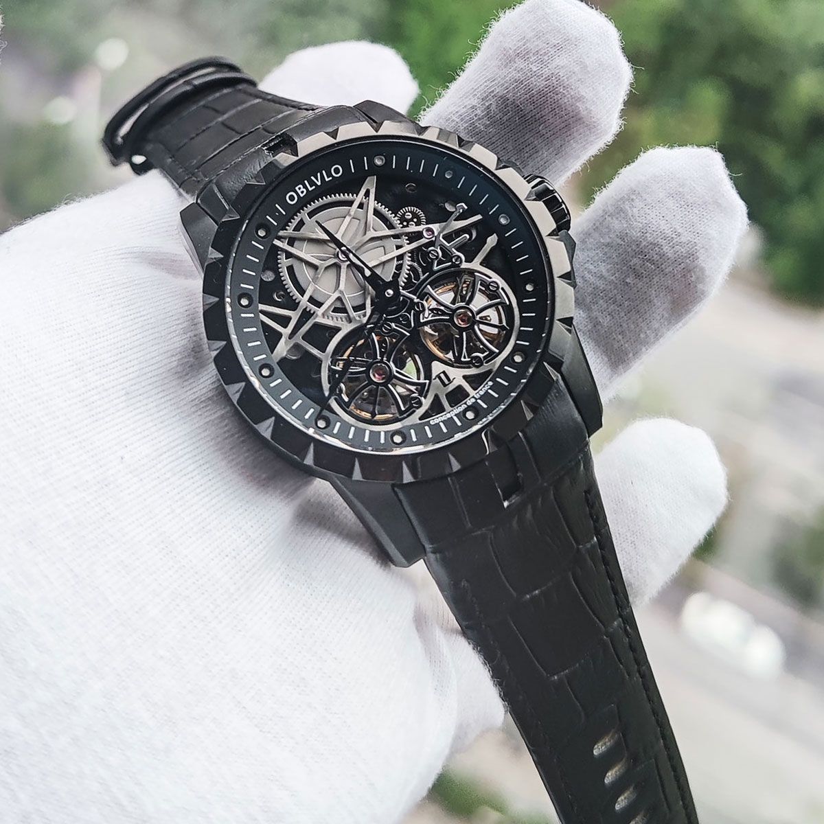 Đồng Hồ OBLVLO Double Tourbillon Skeleton RM-T-BBBB