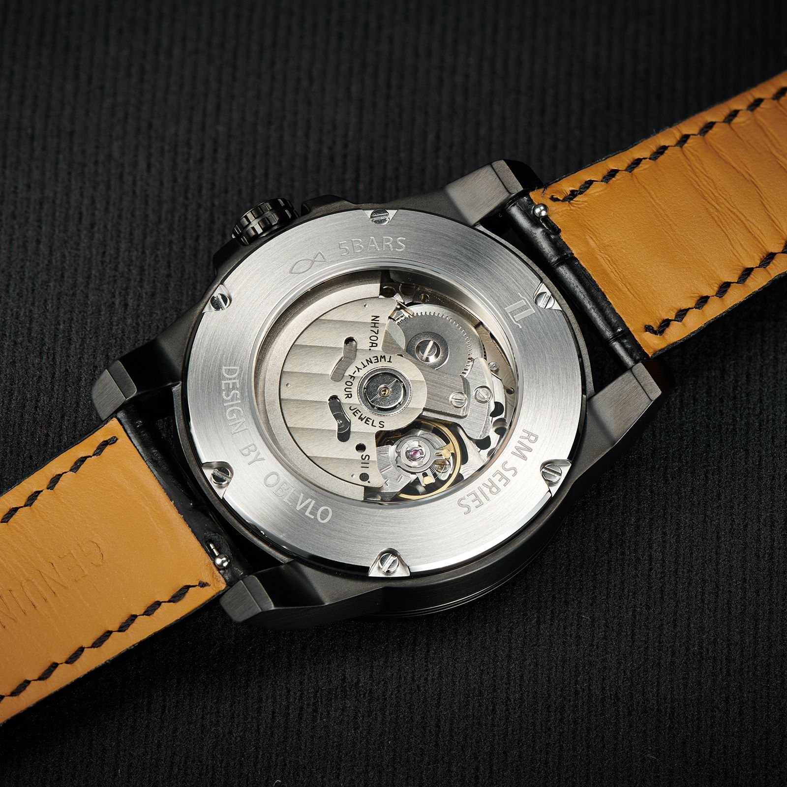 Đồng Hồ OBLVLO Knight Series Skeleton RMS-U-BBB