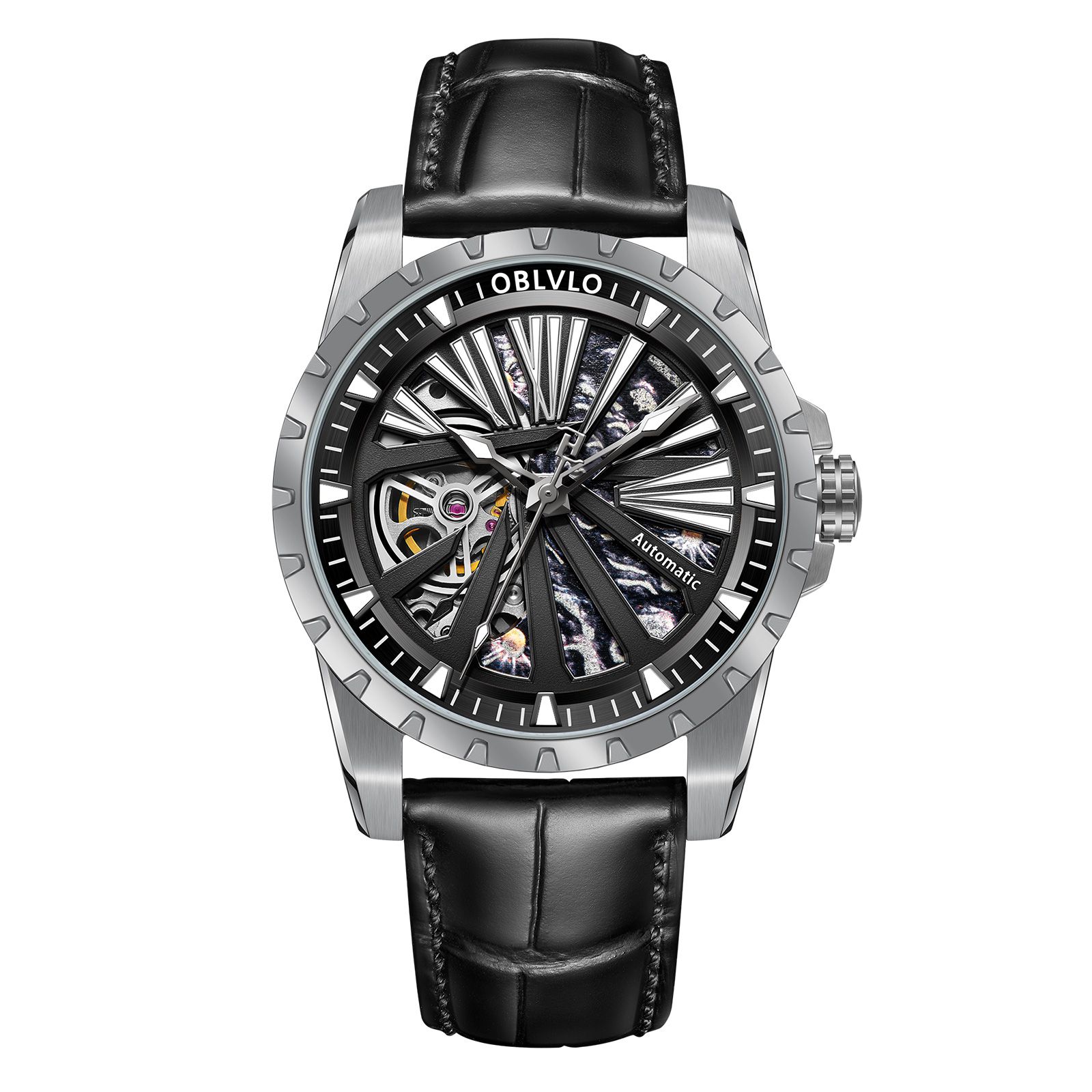 Đồng Hồ OBLVLO Knight Series Skeleton RMS-U-YBB